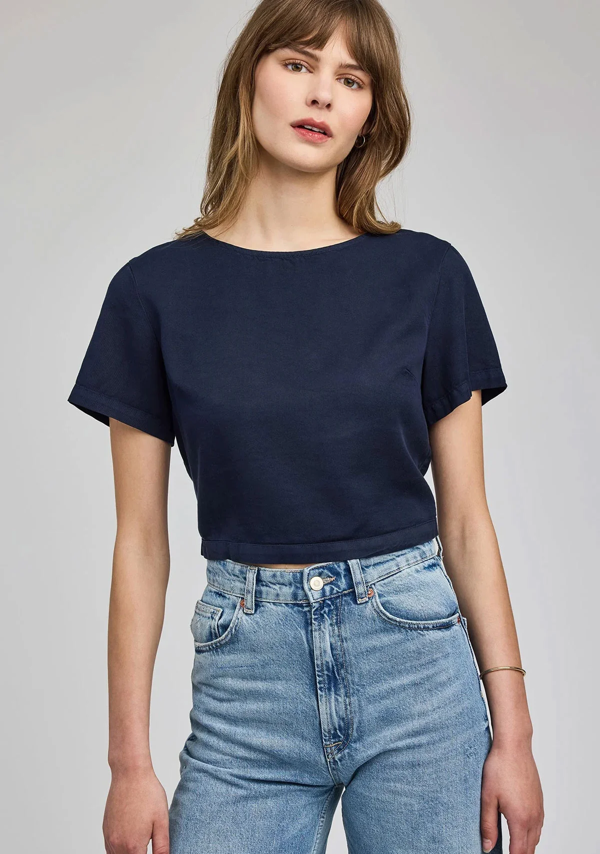Allesandra Blouse Washed Navy - Image 3