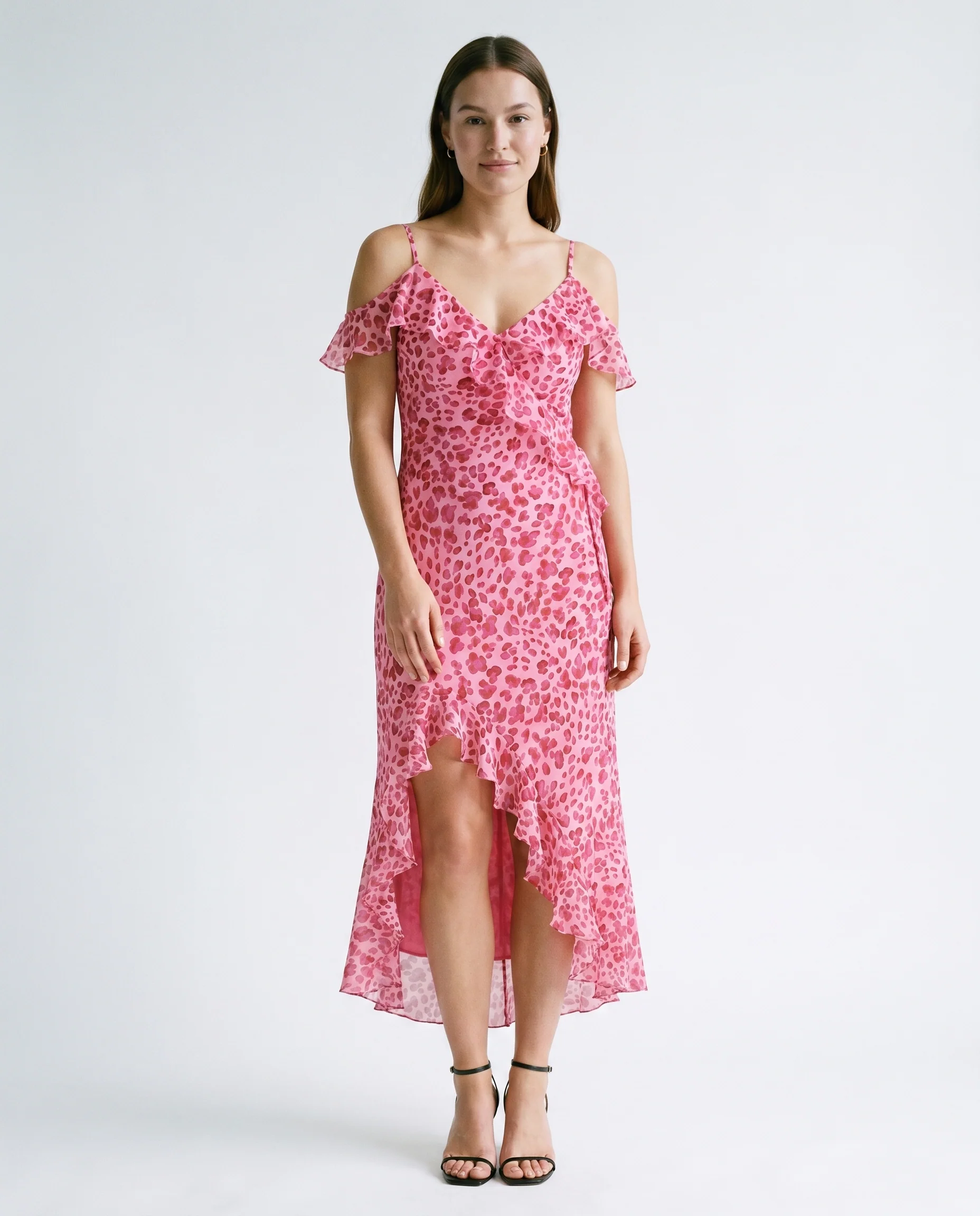 Animal Asymmetrical Ruffled Maxi Dress LOVE POTION - Image 3