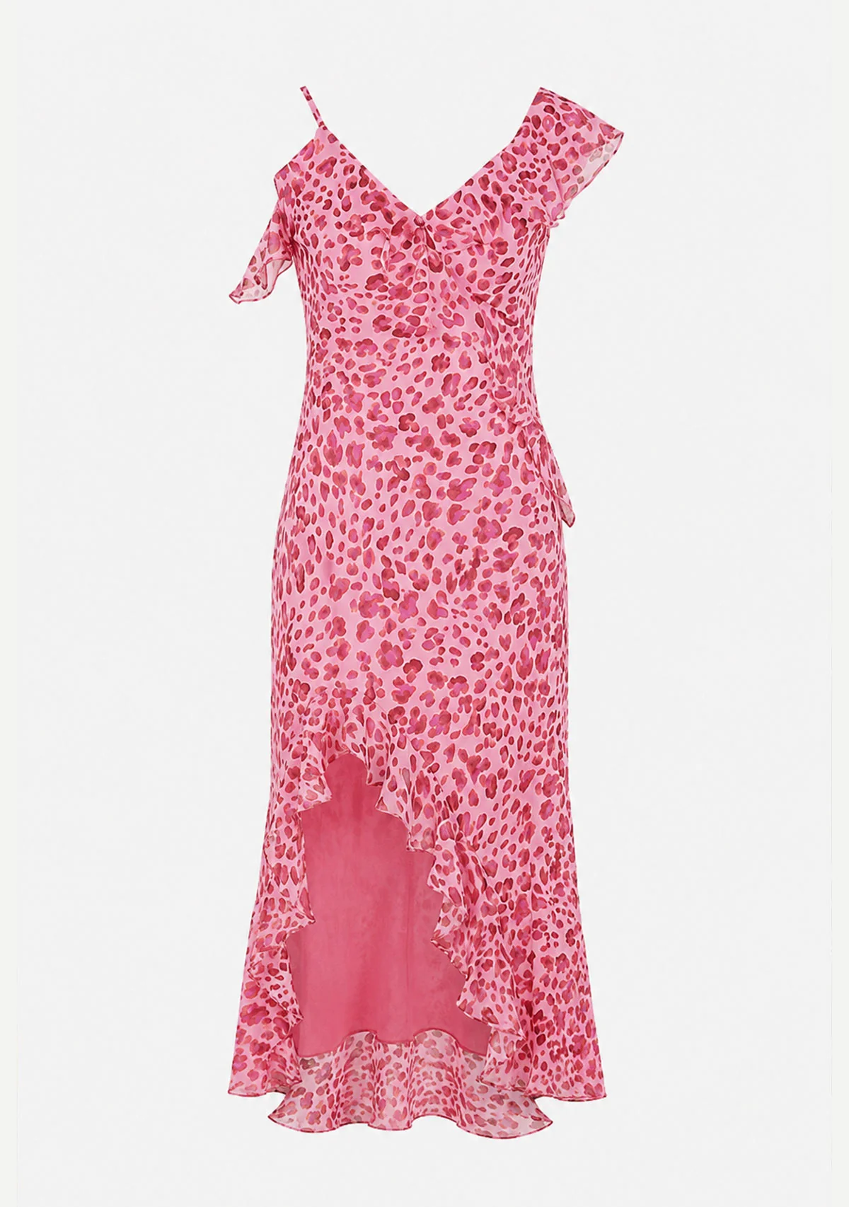 Animal Asymmetrical Ruffled Maxi Dress LOVE POTION - Image 7
