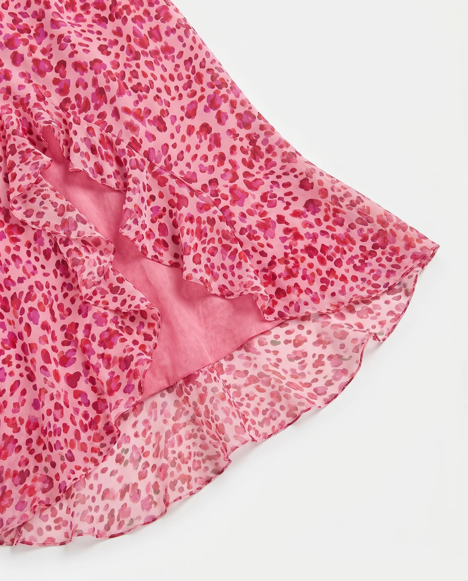 Animal Asymmetrical Ruffled Maxi Dress LOVE POTION - Image 8