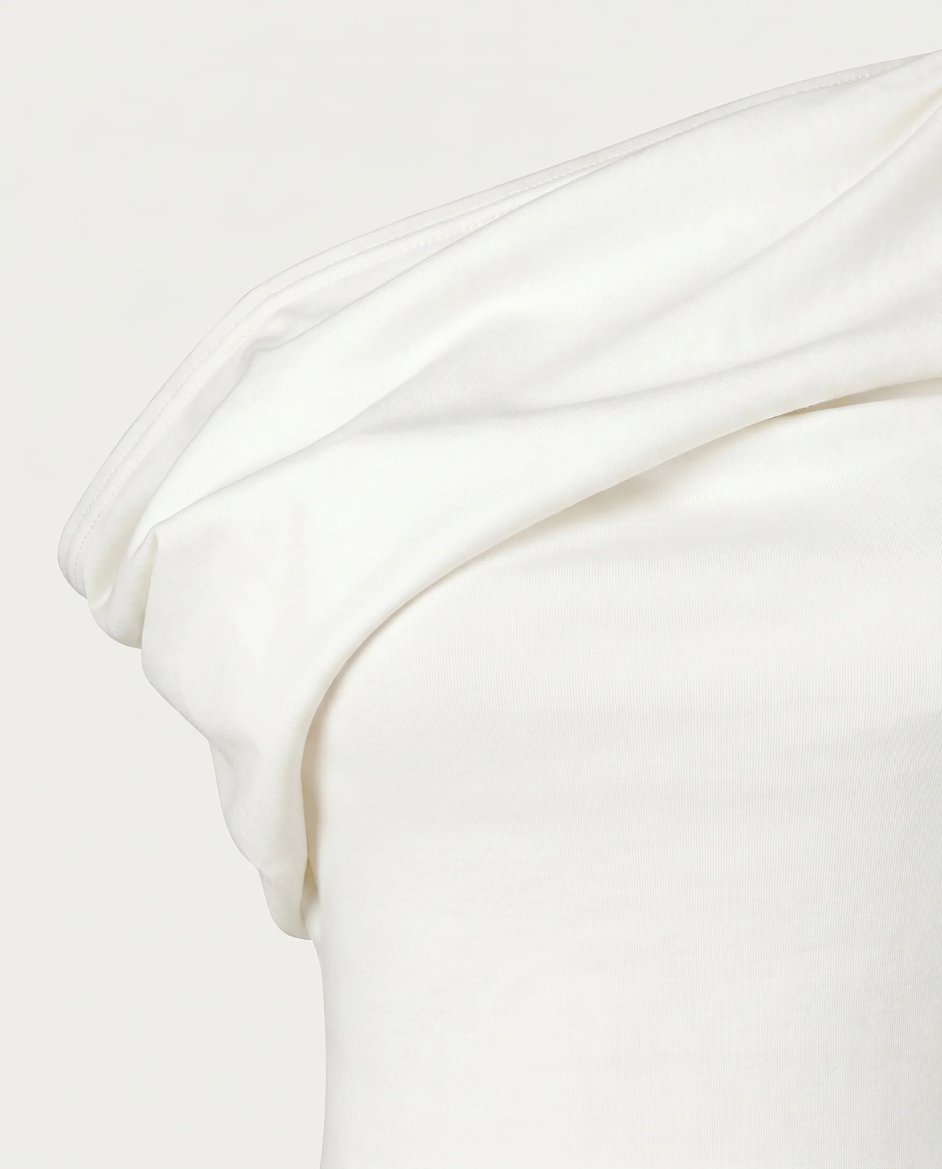 Asymmetrical One-Shoulder Top White - Image 6