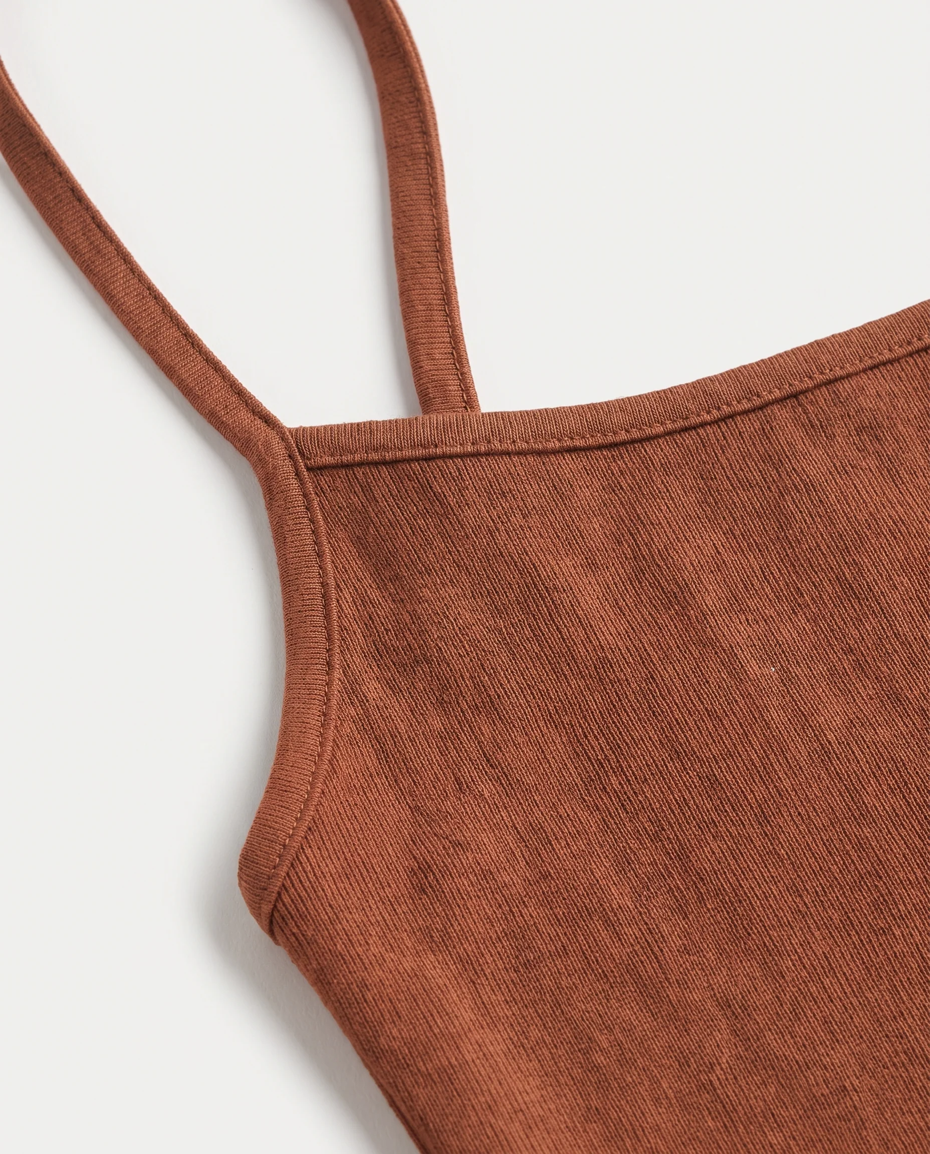 Basic Crop Tank Coffe Coffee - Image 4