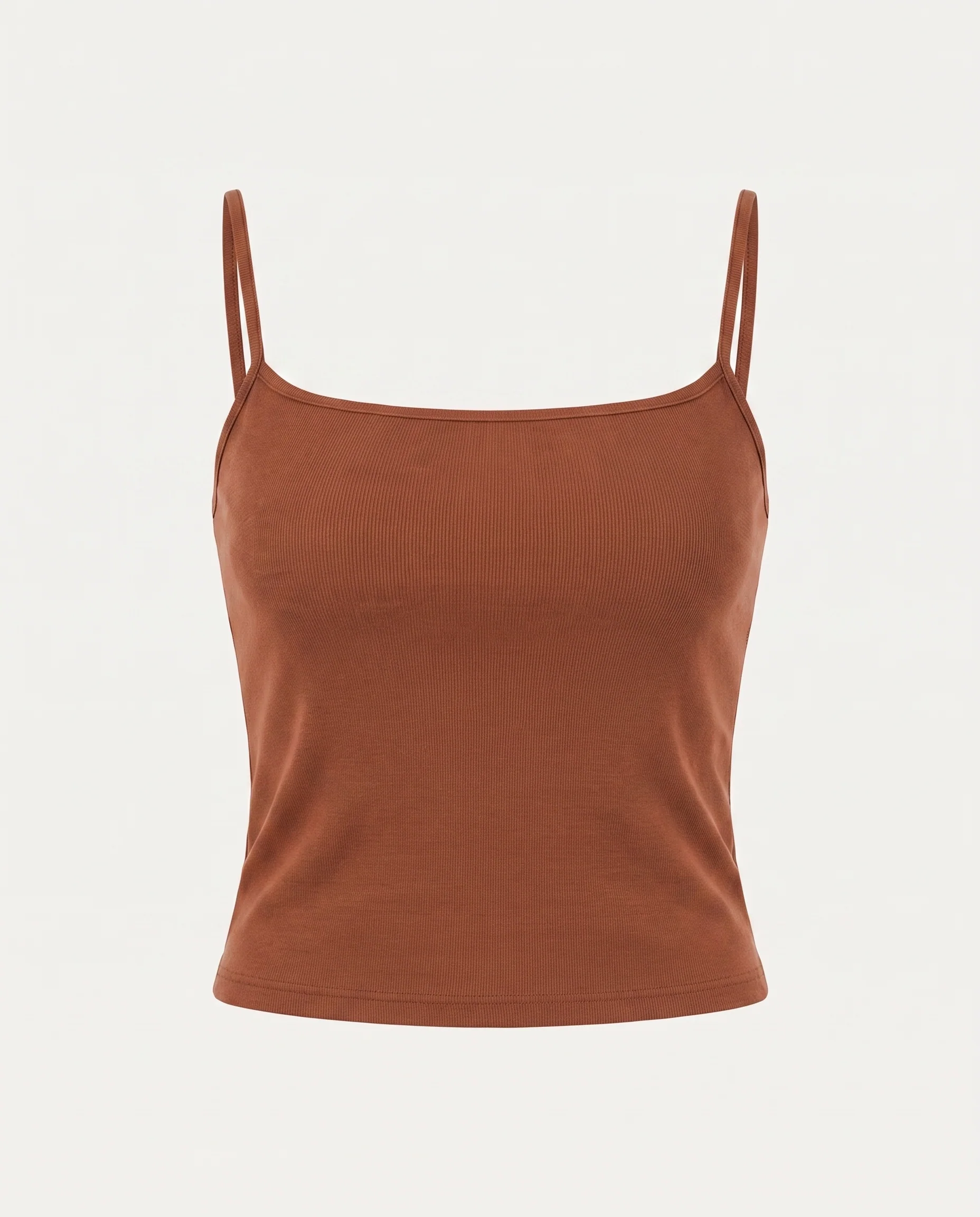 Basic Crop Tank Coffe Coffee - Image 5