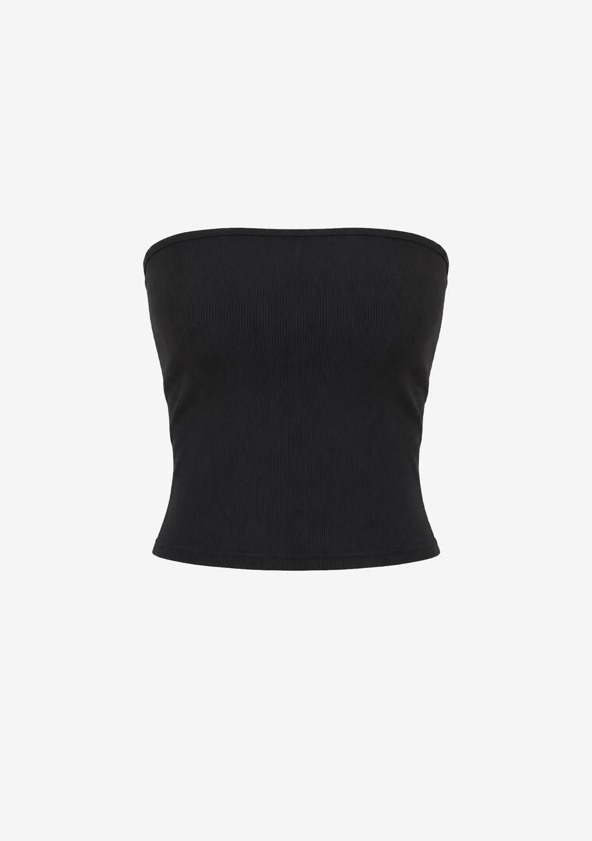 Basic Ribbed Tank Black
