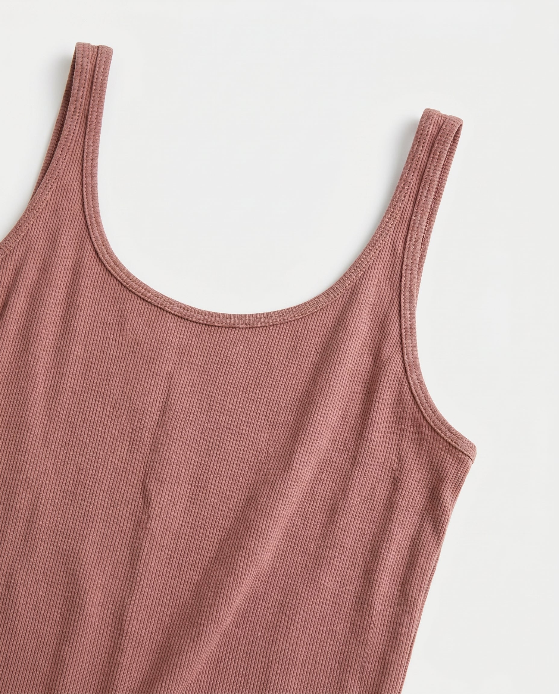Basic Ribbed Tank Coffe Coffee - Image 4