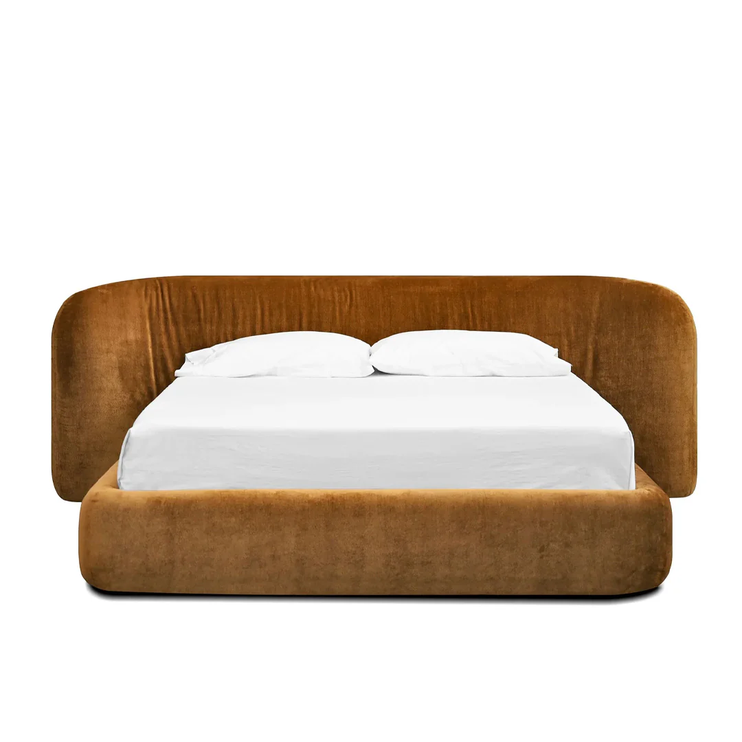 KURV Bed Queen Roasted Pumpkin Fabric - Image 2