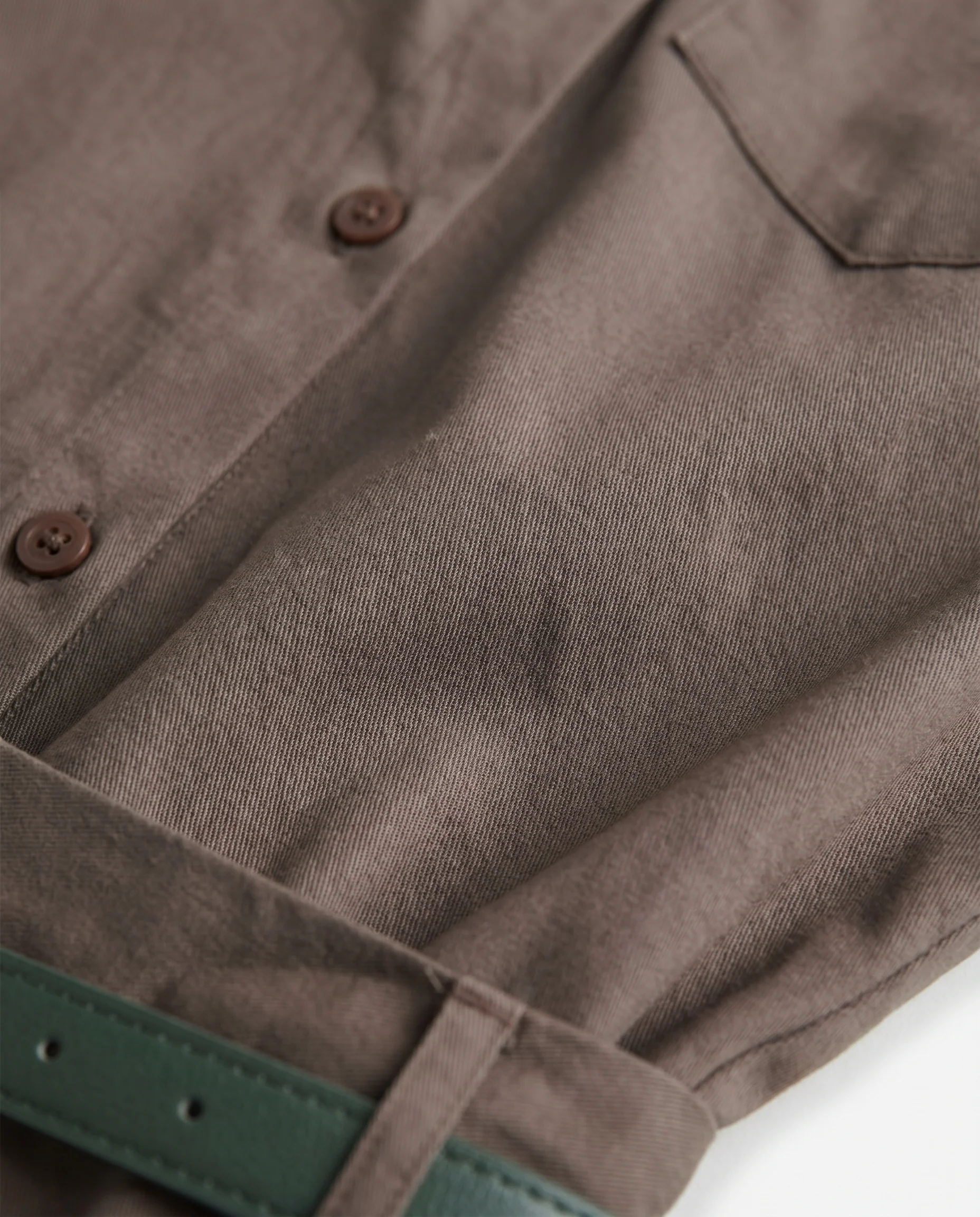 Belted Button Down Dress Olive/Green - Image 8