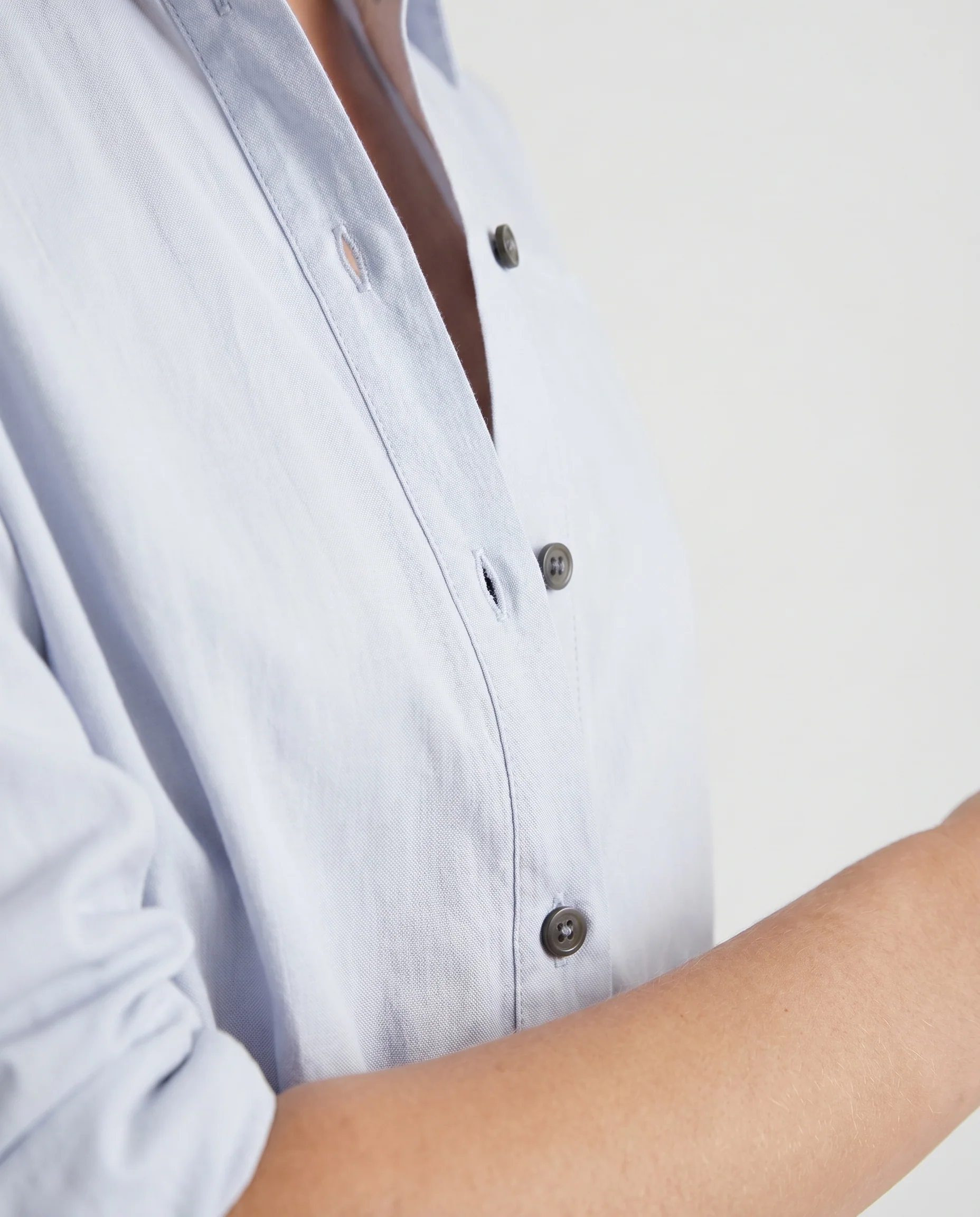 Belted Shirt Midi Dress Gray - Image 8