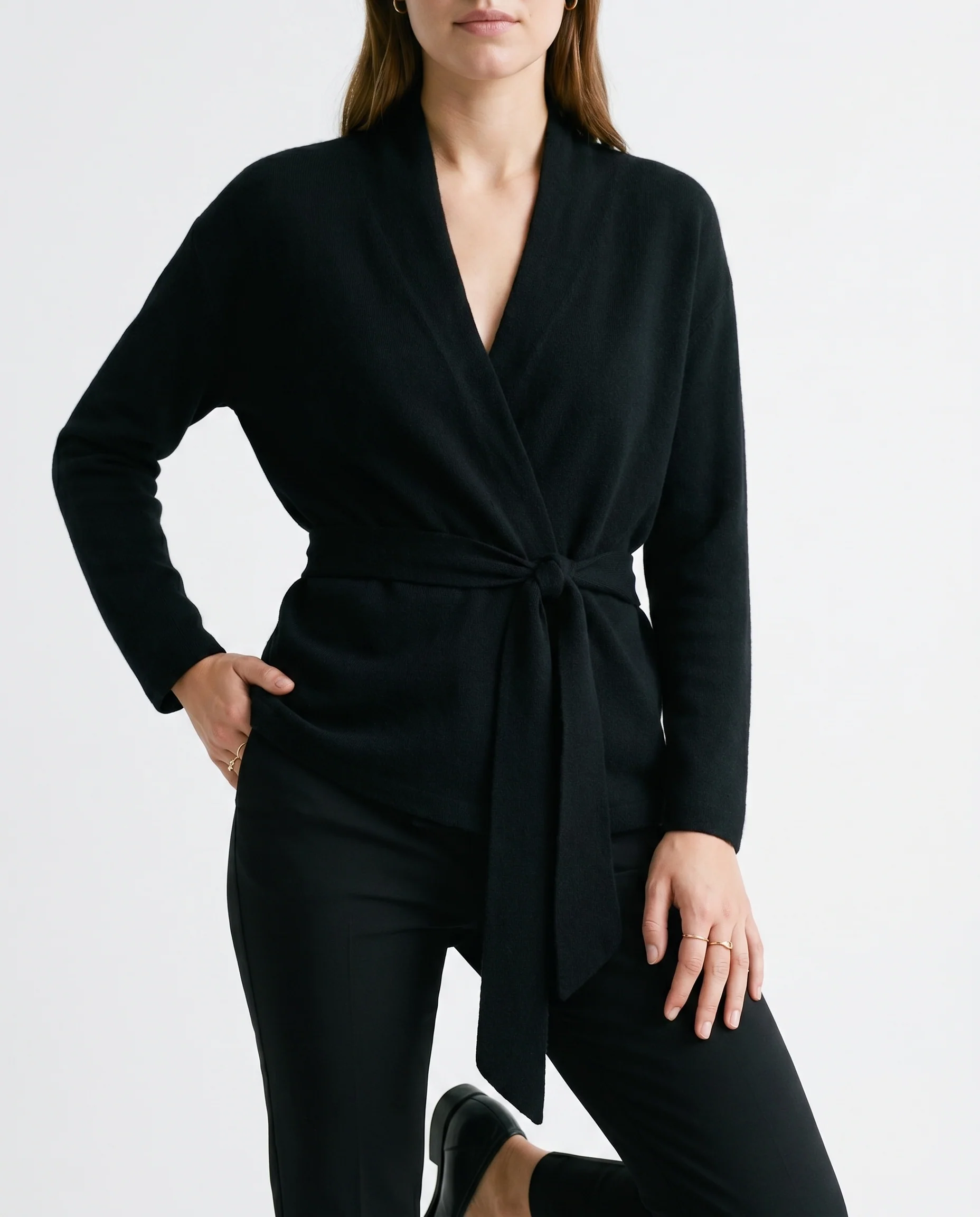 Black  Draped Top Black - Image 5