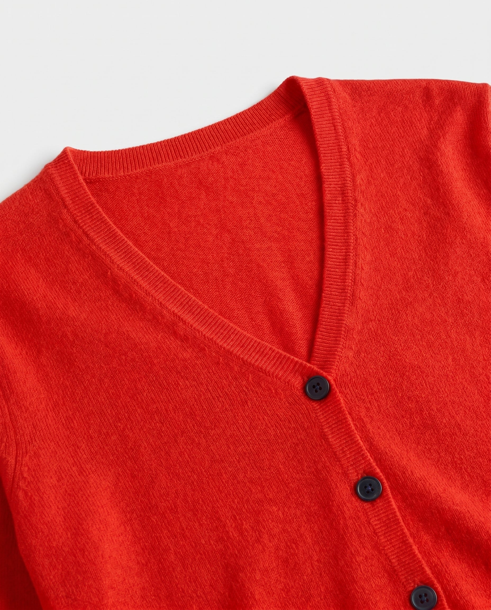 Bold Red Knit Cardigan Red - Image 4
