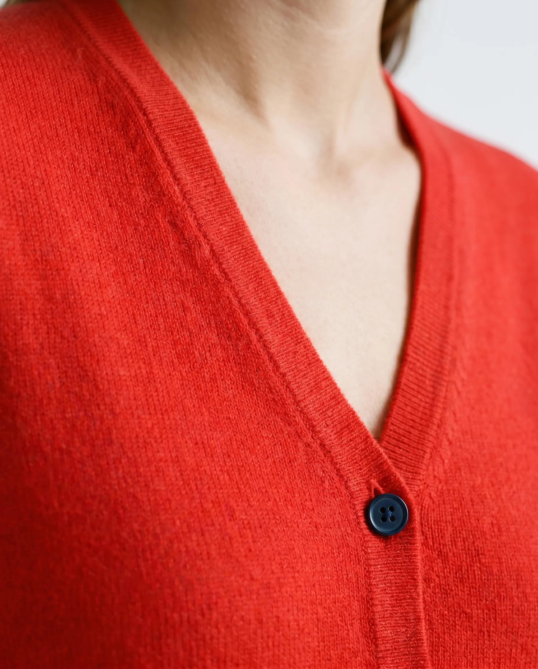 Bold Red Knit Cardigan Red - Image 6