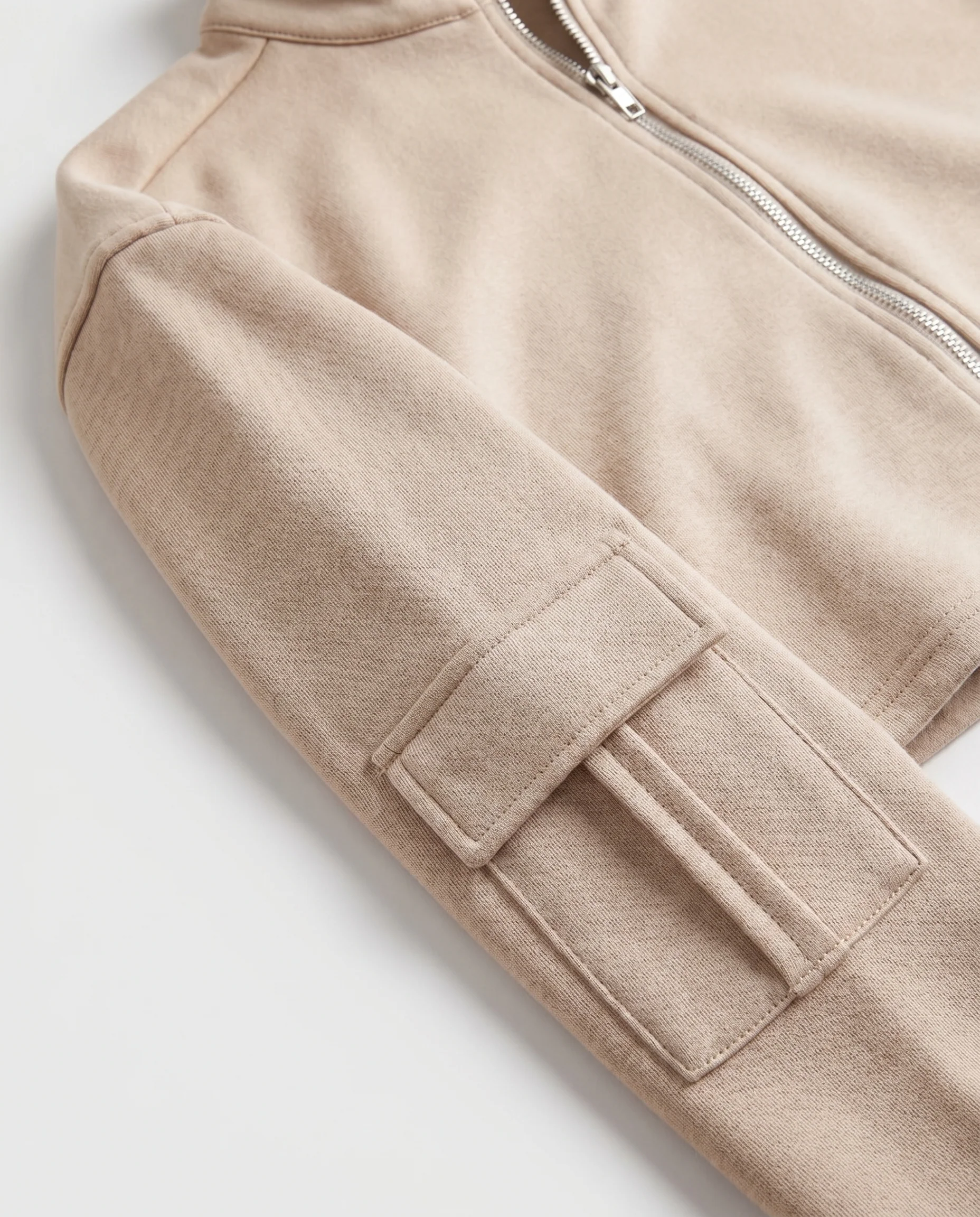 Bomber Jacket Beige - Image 4