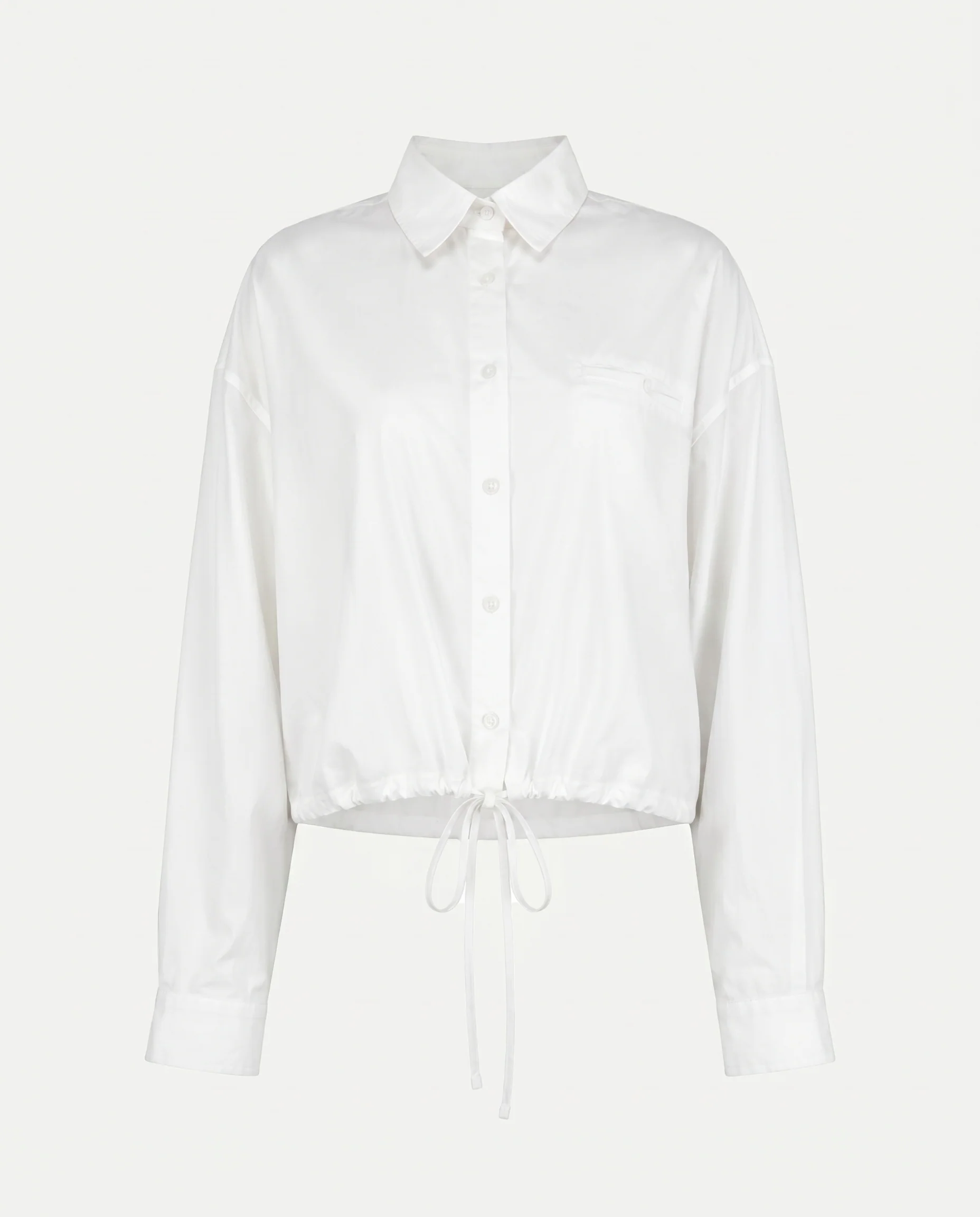 Button-Up Shirt with Ties White - Image 6