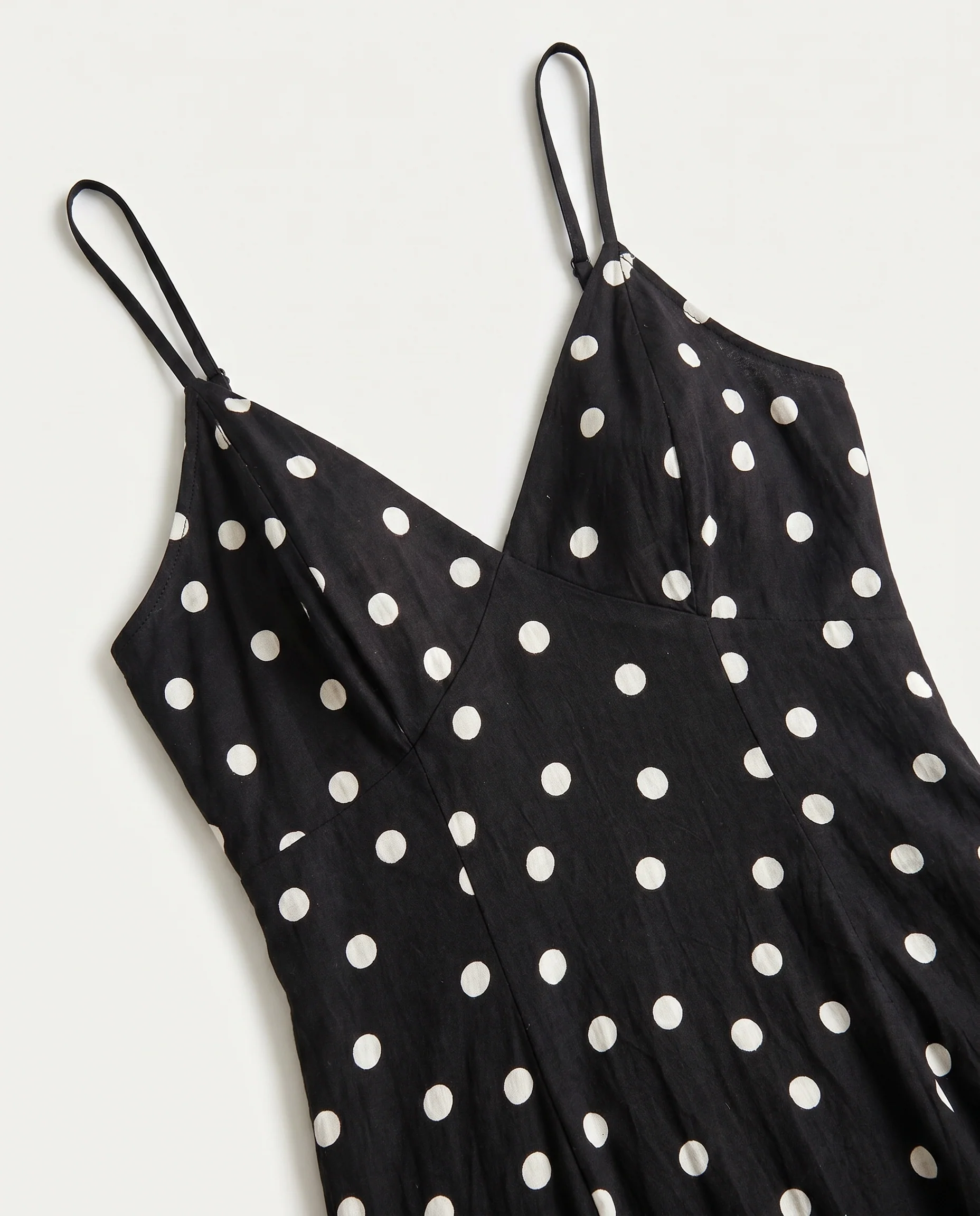 Classic Polka Dot Summer Dress Black Polka Dots - Image 6