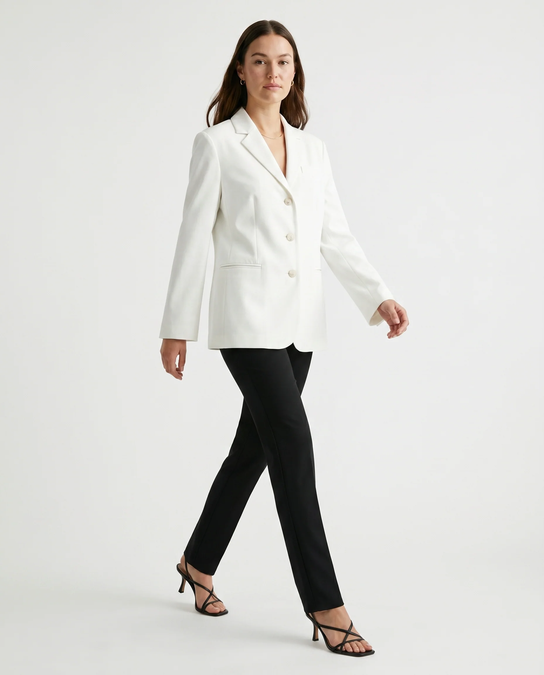 Classic Tailored Blazer White - Image 2