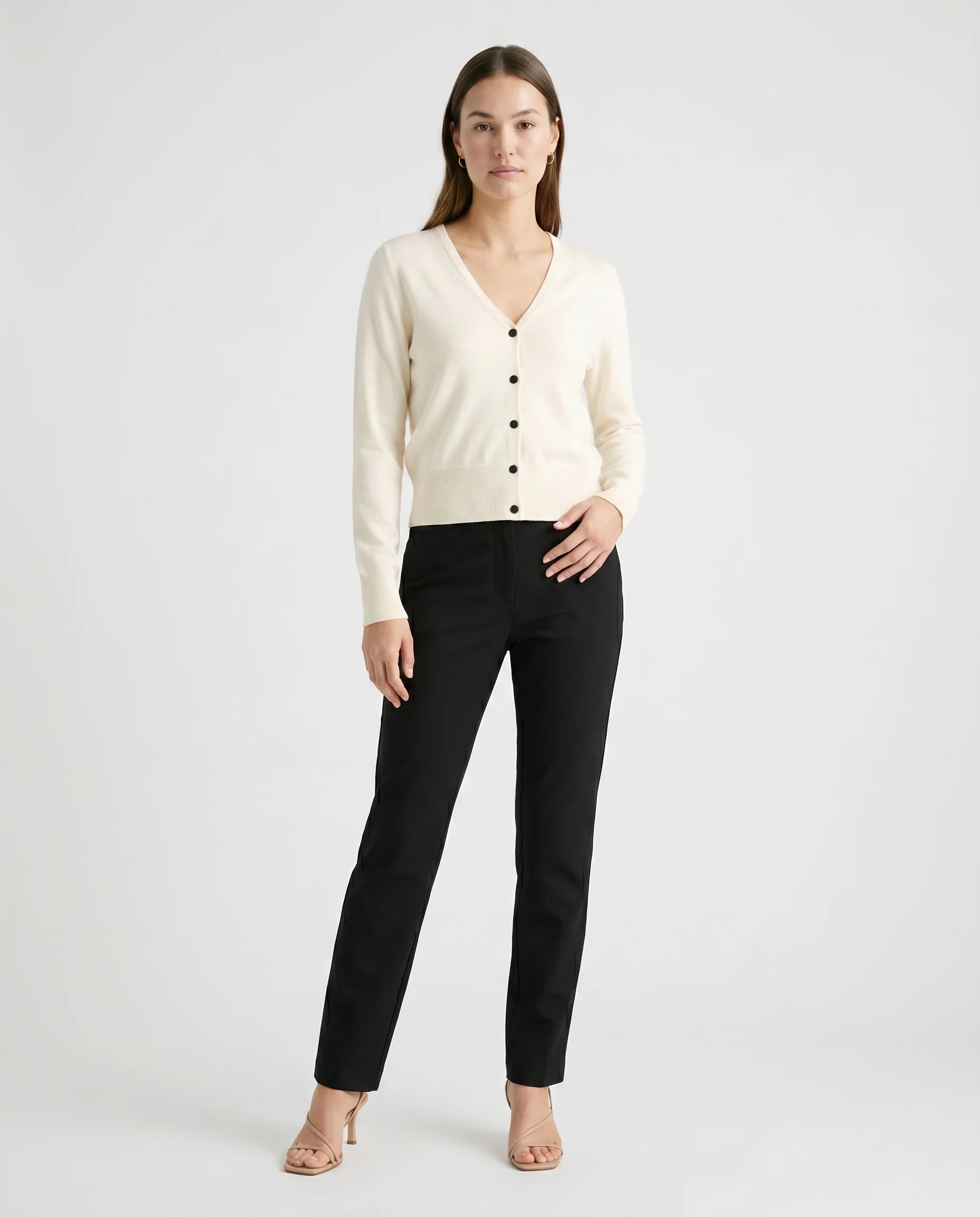 Classic White Cardigan White - Image 3
