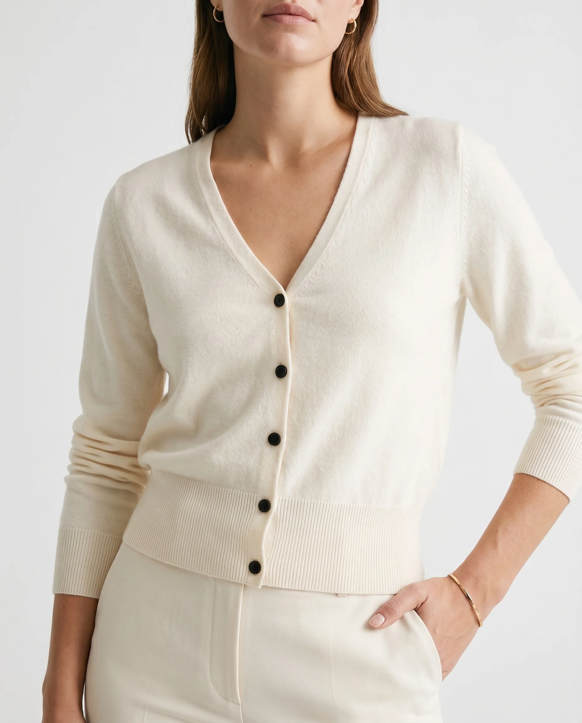 Classic White Cardigan White - Image 5
