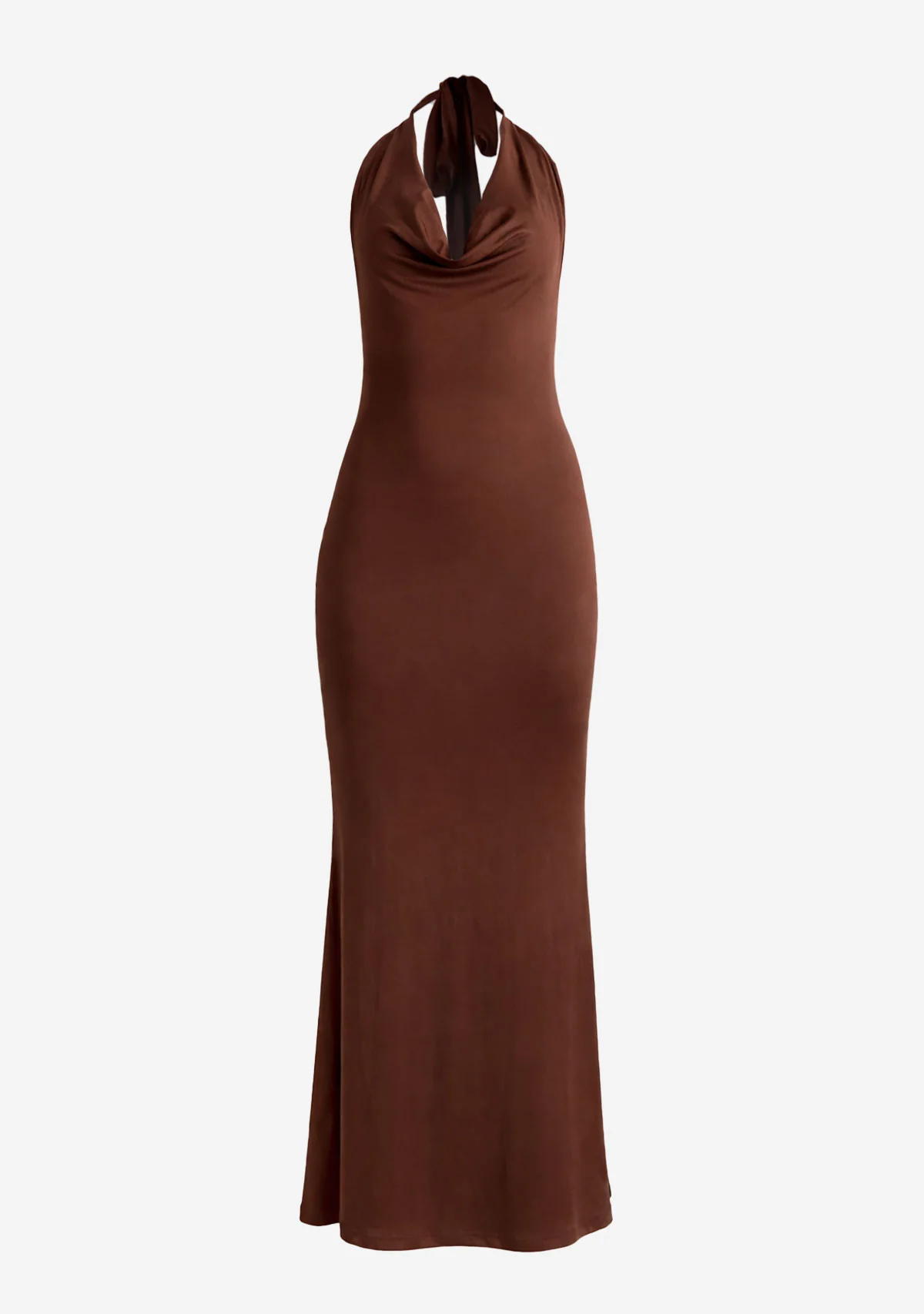 Cowl Neck Maxi Dress Coffee/Brown - Image 6