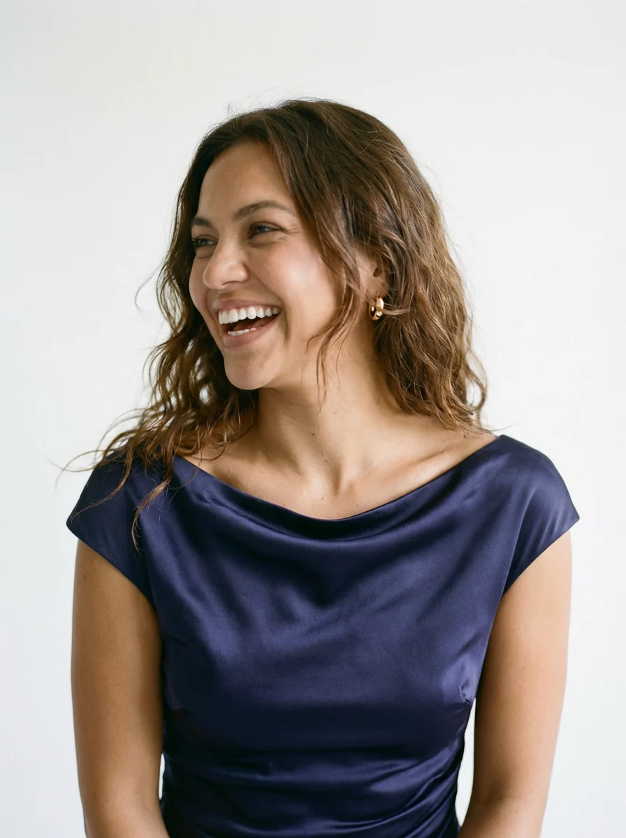 Cowl Neck Satin Maxi Dress Navy - Image 2