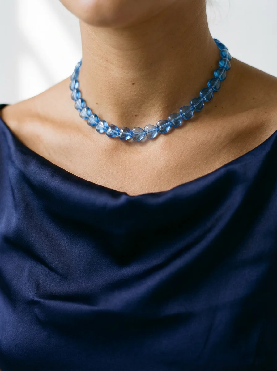 Cowl Neck Satin Maxi Dress Navy - Image 3