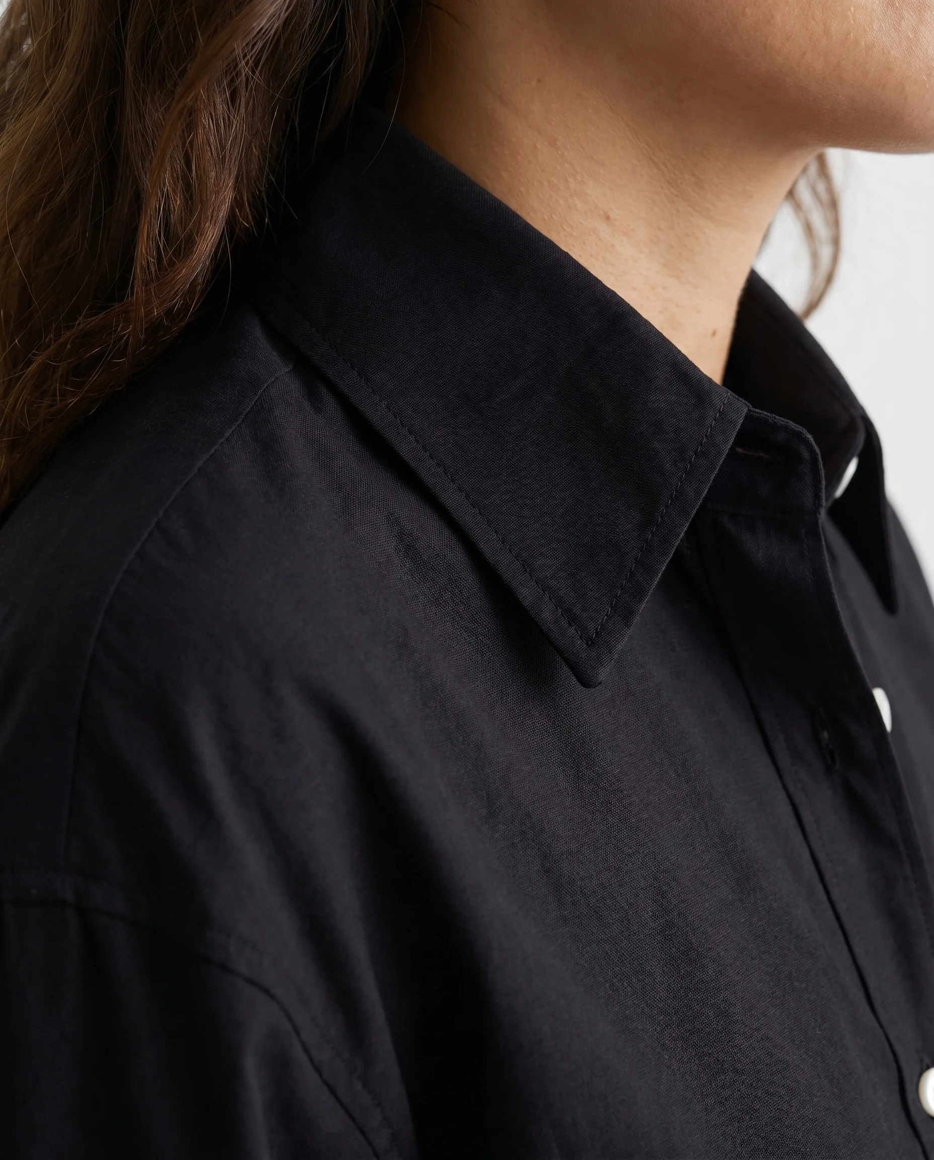 Cropped Button-Up Jacket Black - Image 6