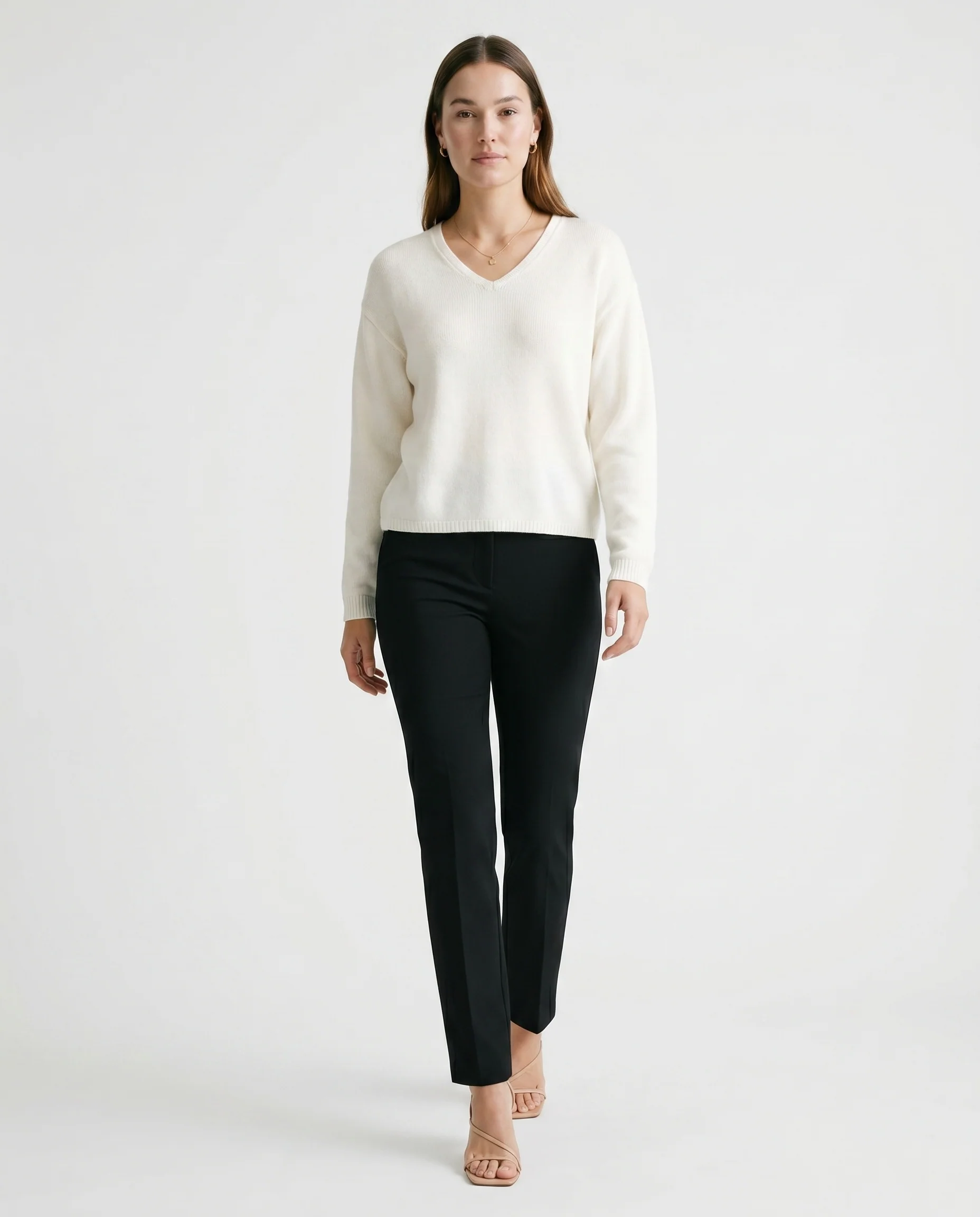 Cropped Lightweight Top Beige - Image 2