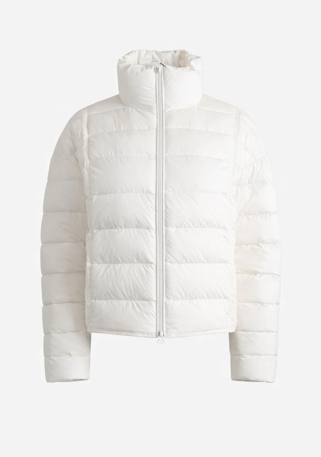 Cropped Puffer Jacket Beige