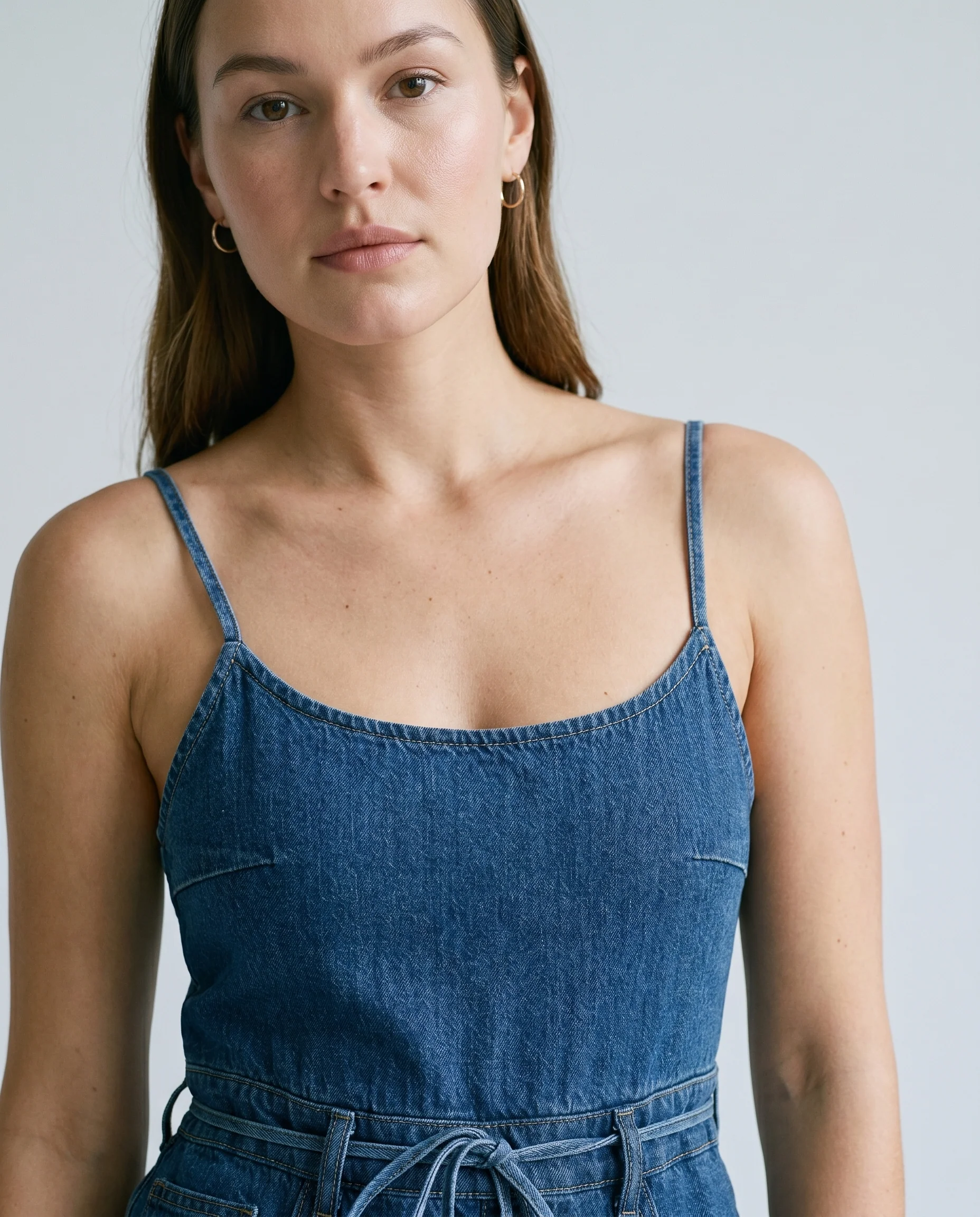Denim Midi Dress Denim Blue - Image 6