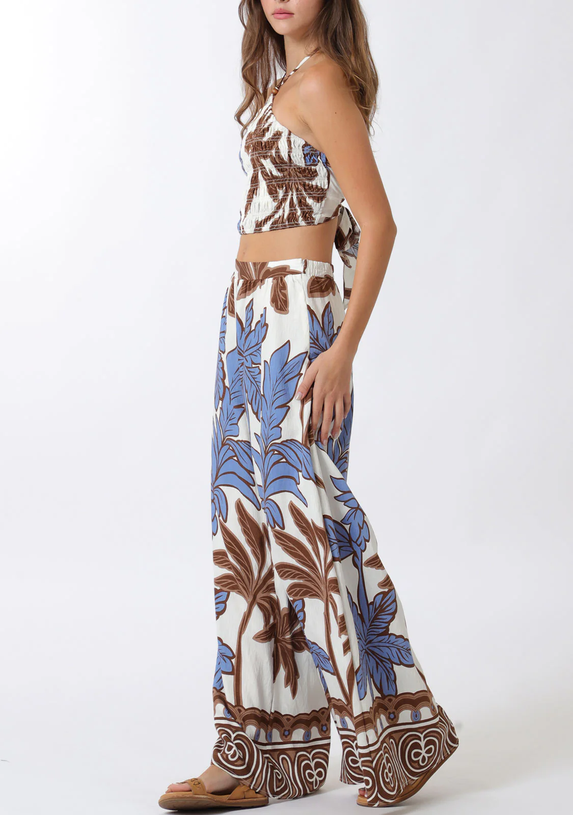 Elastic Smocked Halter Top - Image 4