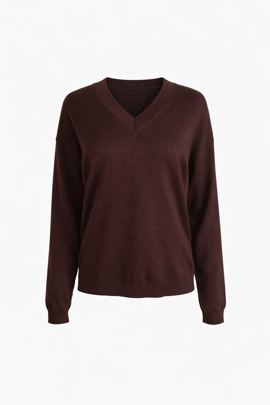 Elizabeth LS VNeck Sweater Chocolate Brown - Image 6