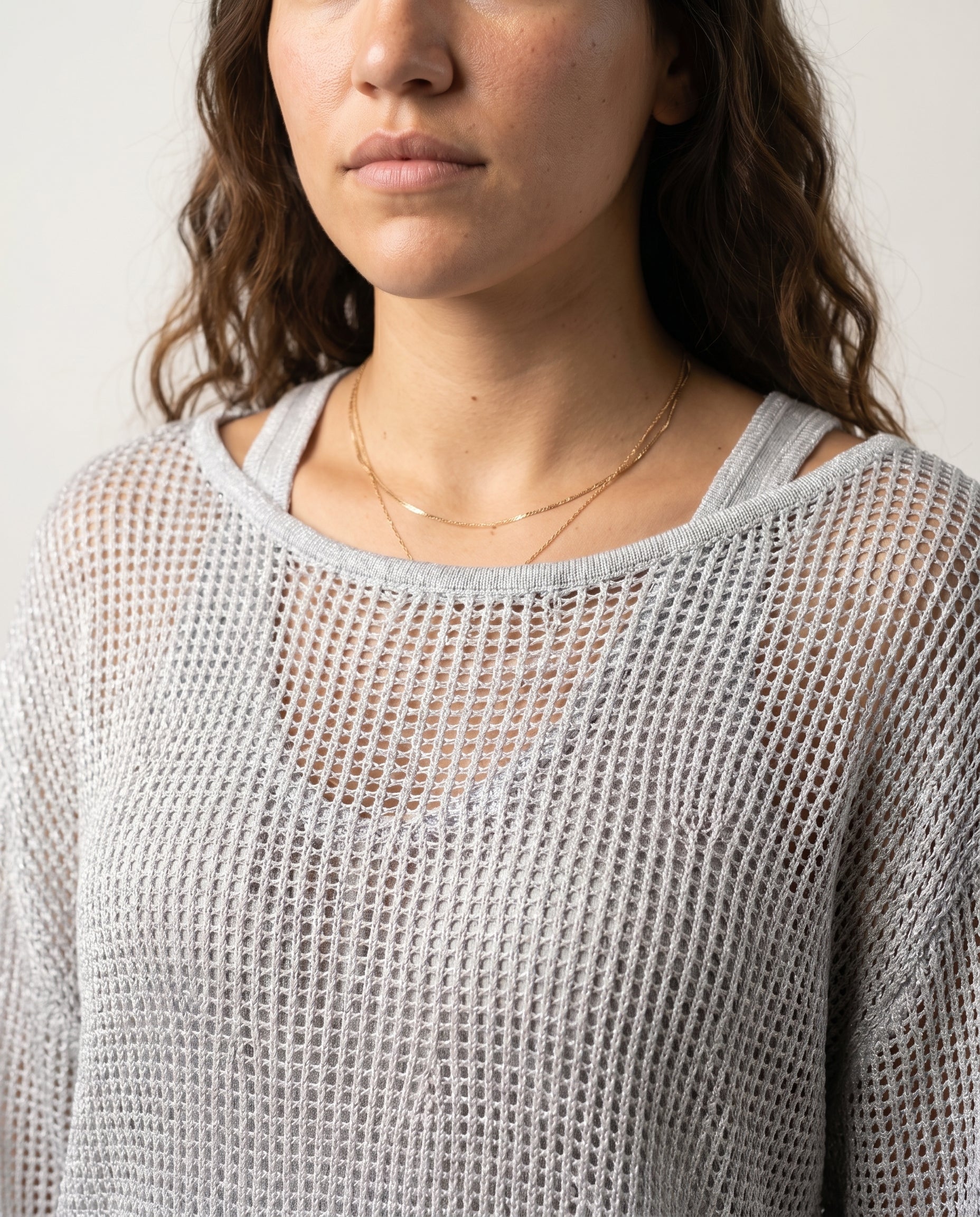 Essential One-Shoulder Top Grey - Image 4