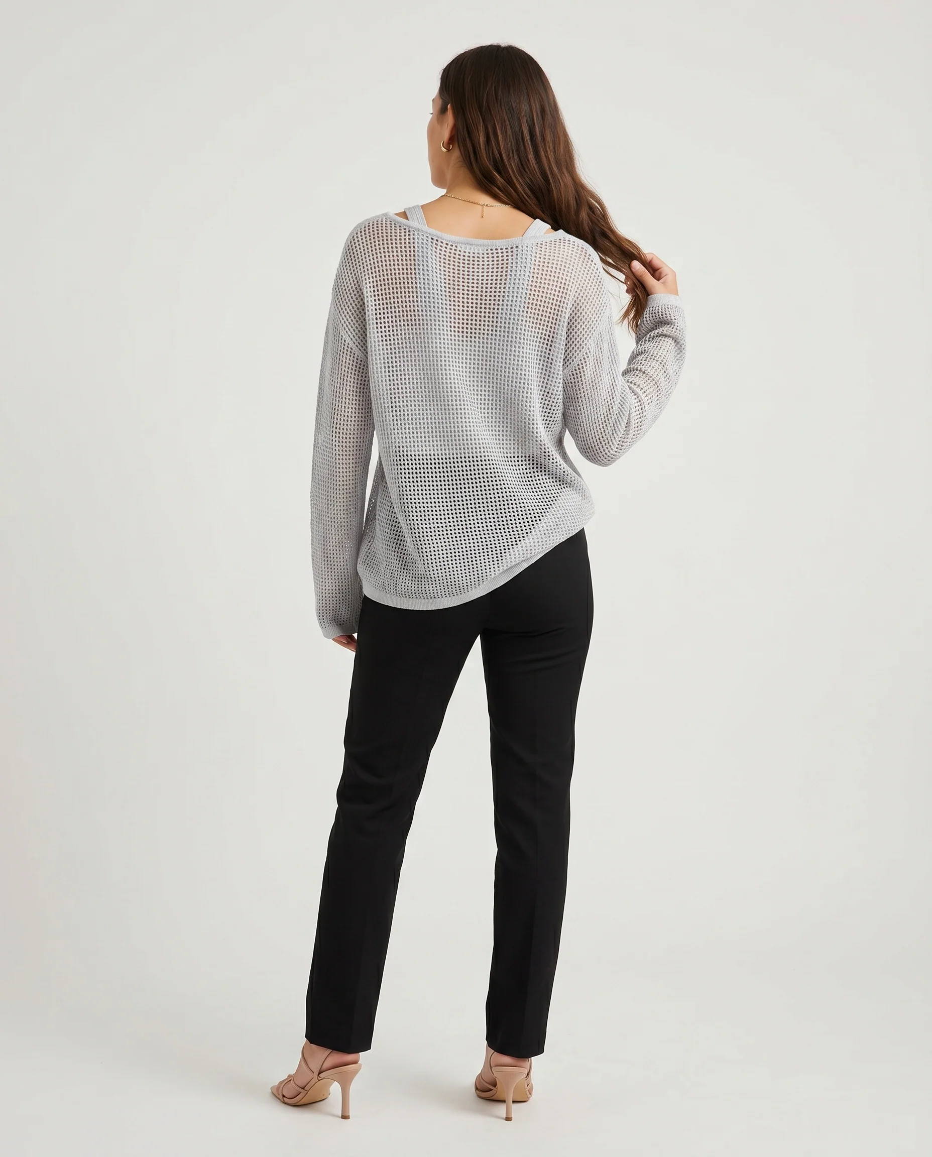 Essential One-Shoulder Top Grey - Image 6