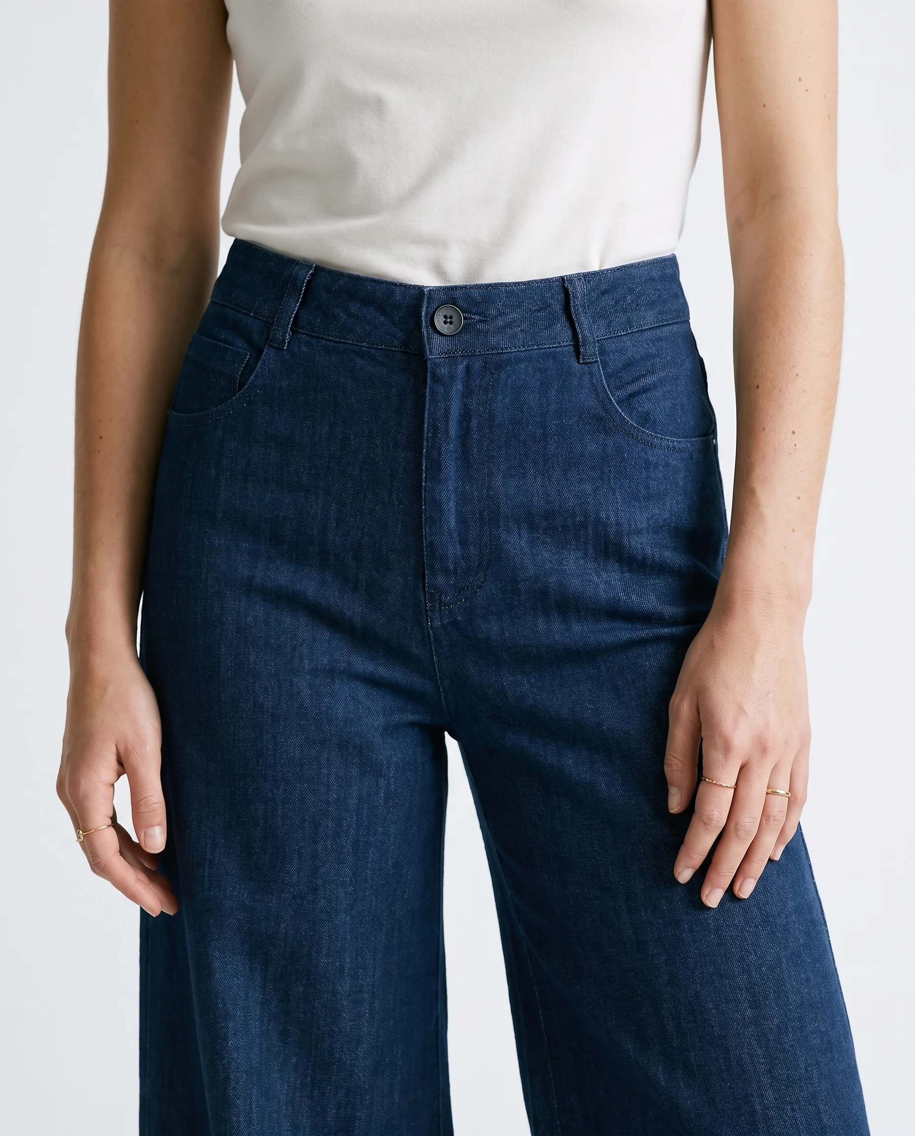 Essential Wide Leg Pants Blue - Image 2