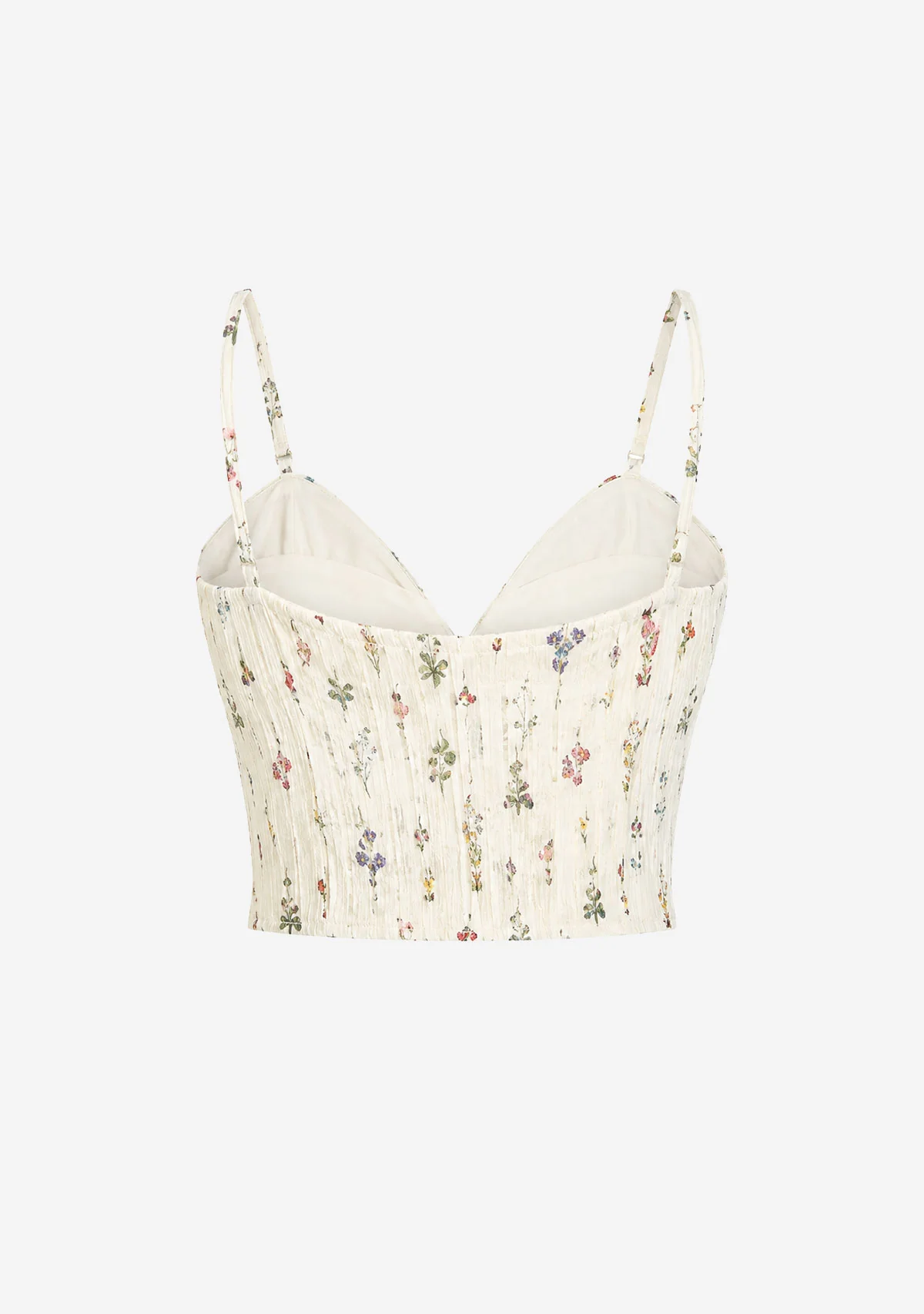 Floral Crop Top Ivory/Multi - Image 3