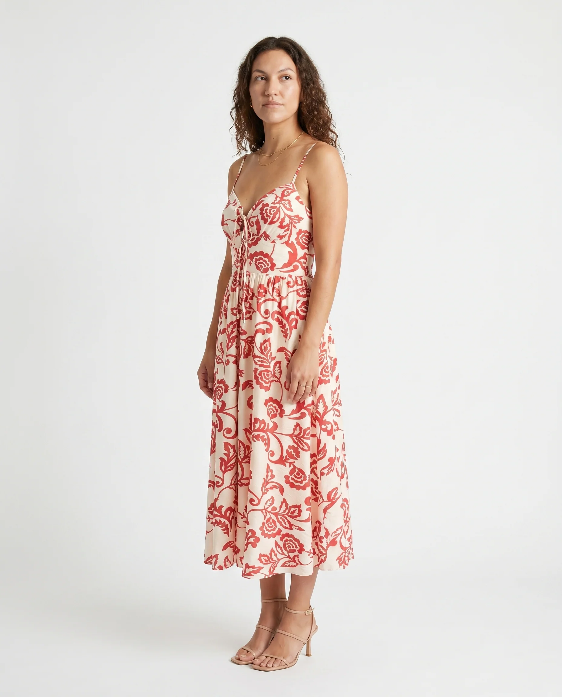 Floral Print Midi Dress Print - Image 2