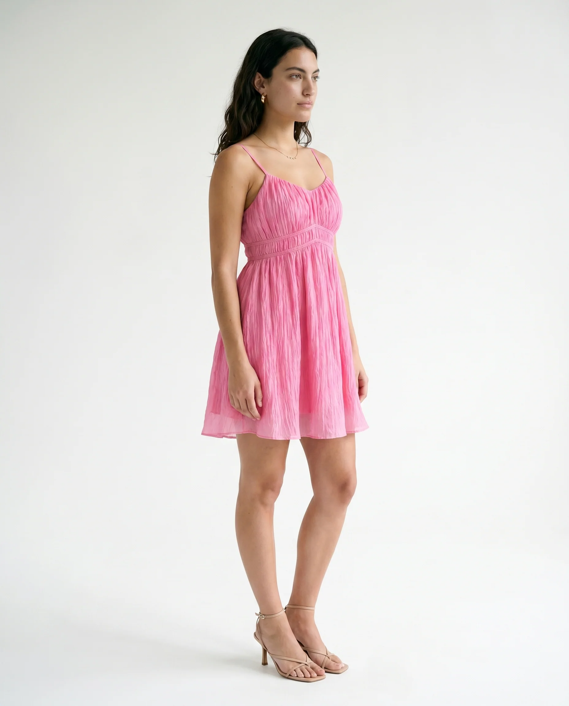 Flowy Maxi Dress Pink - Image 3