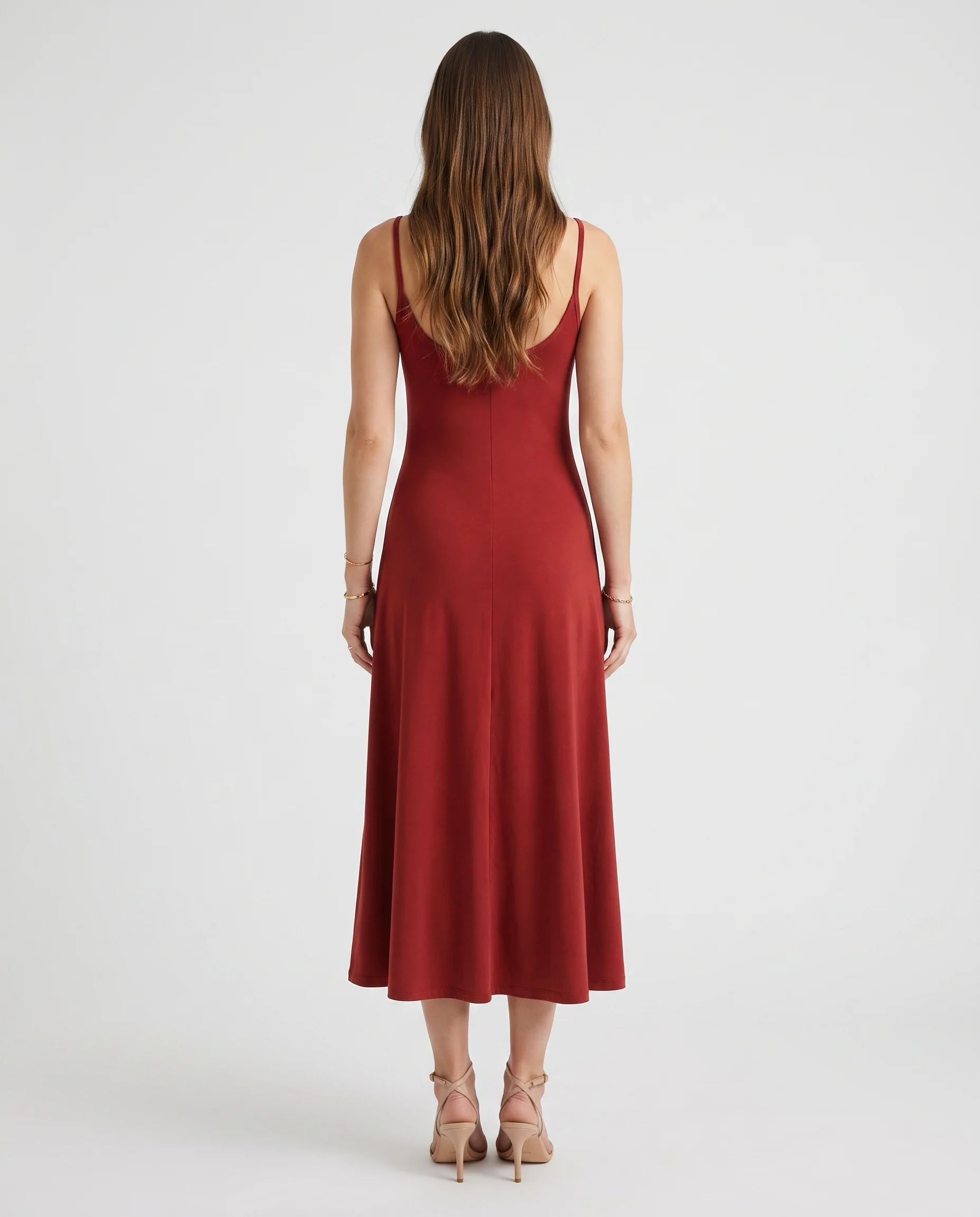 Flowy Maxi Dress Red - Image 4