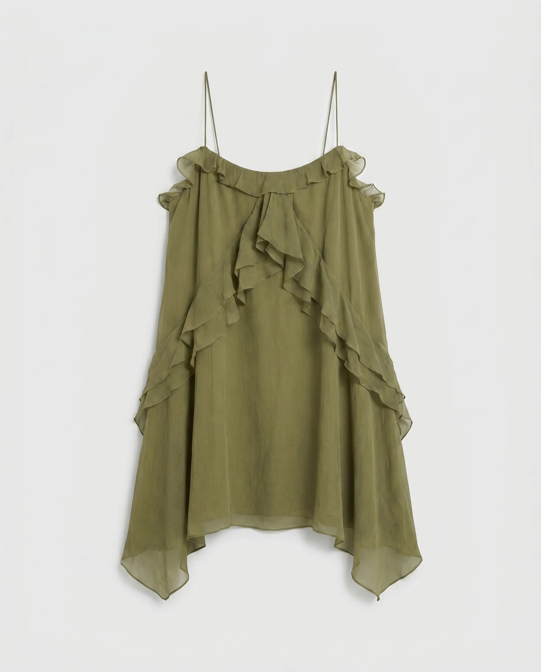 Flowy Strap Dress Green - Image 8