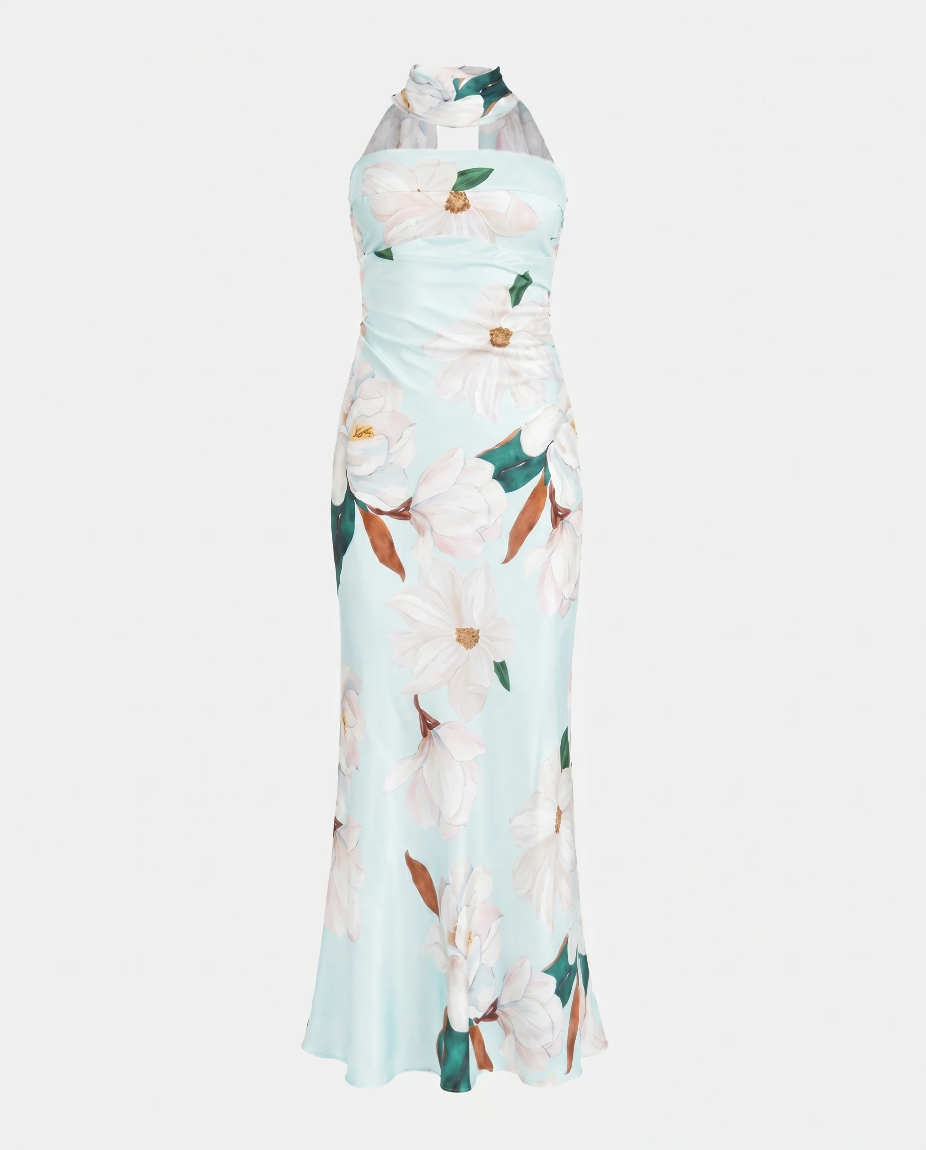 Halter Floral Maxi Dress Mint - Image 6