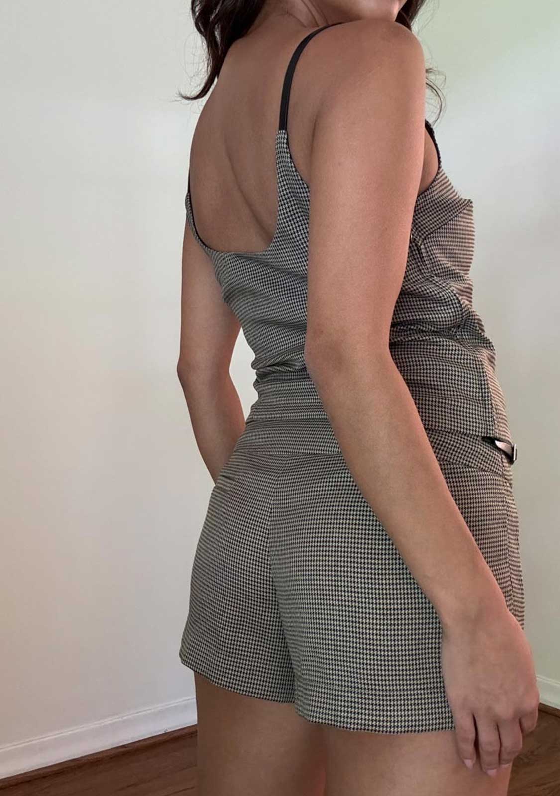 Houndstooth Buckle Straps Top - Image 5
