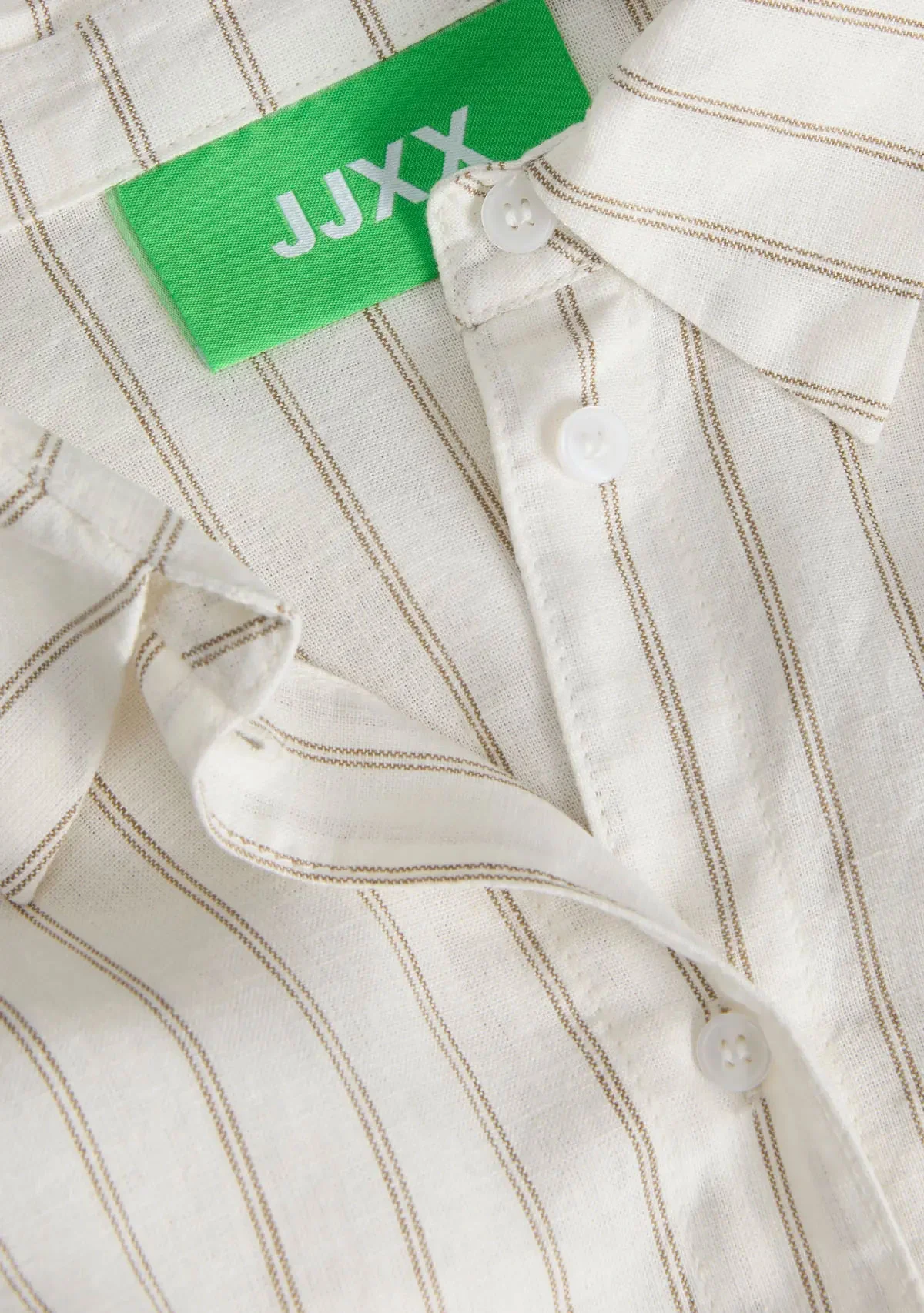 Jx almira Linen Blend Shirt Blanc de Blanc Silver Mink - Image 5