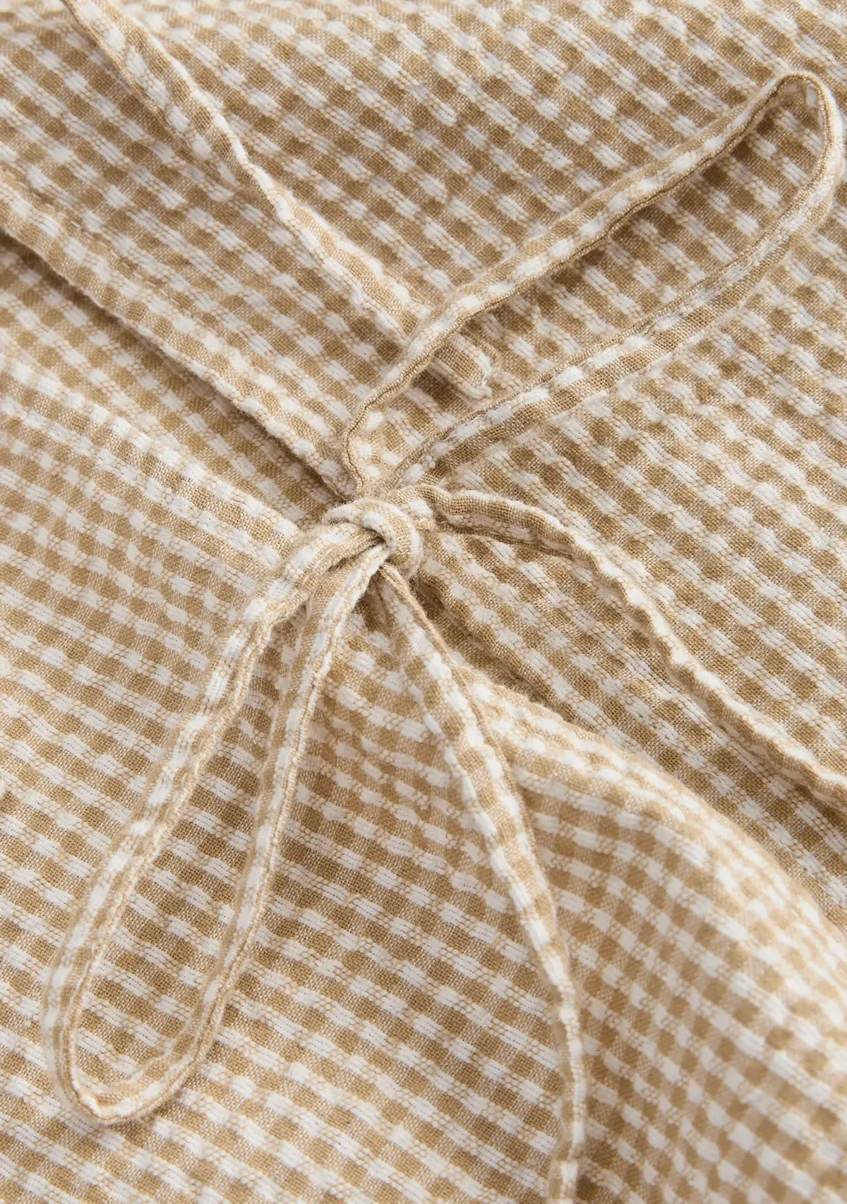 Jx zoe Seersucker  Tie Shirt Cornstalk White - Image 5