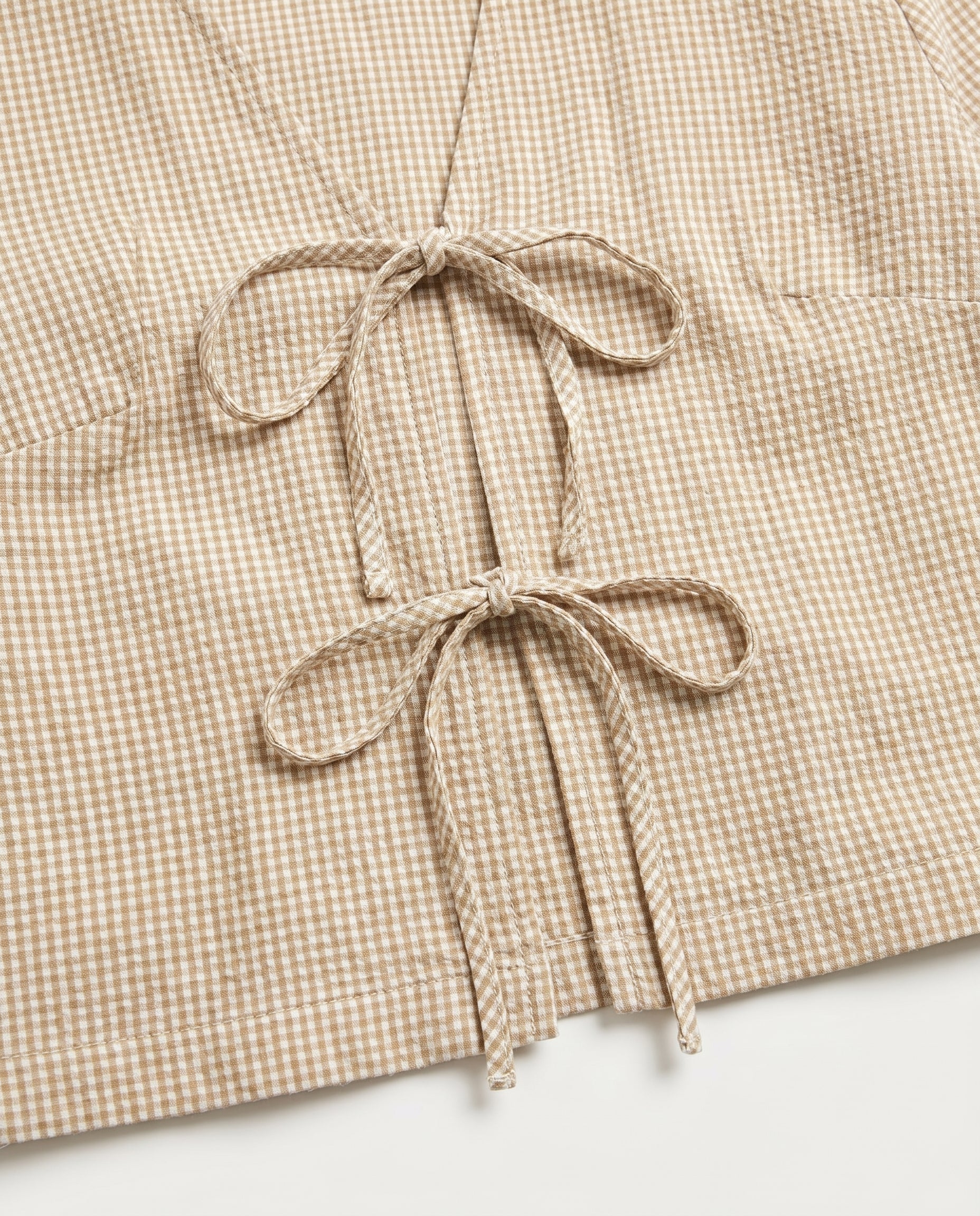 Jx zoe Seersucker  Tie Shirt Cornstalk White - Image 7