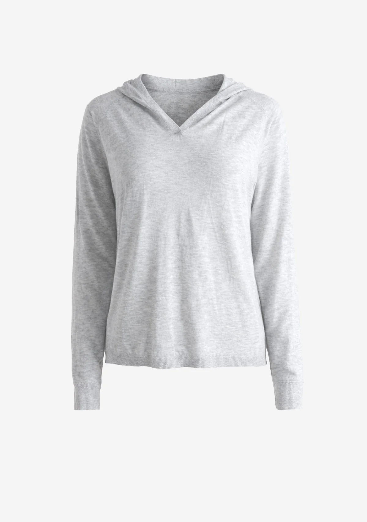 Knit Hoodie Pullover Gray