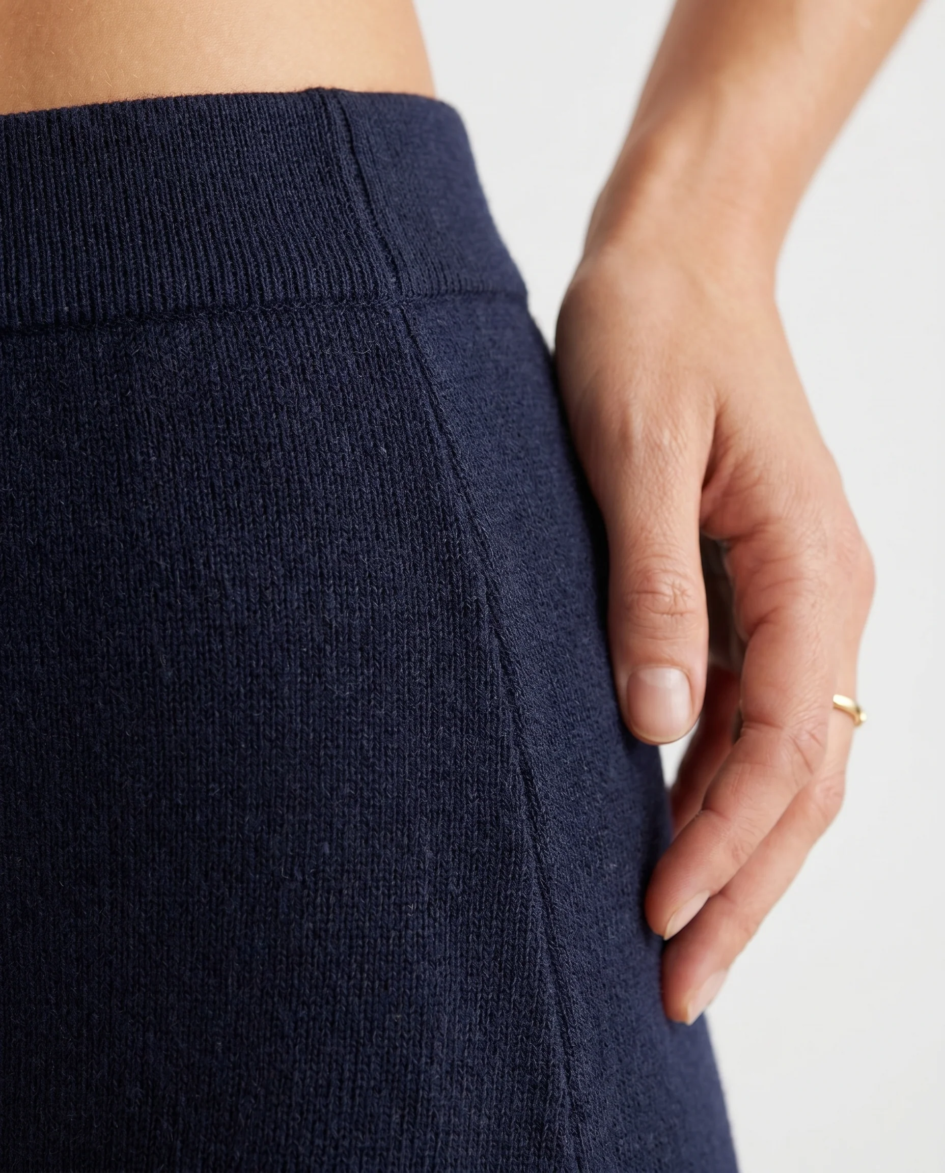 Knit Maxi Skirt Navy - Image 2