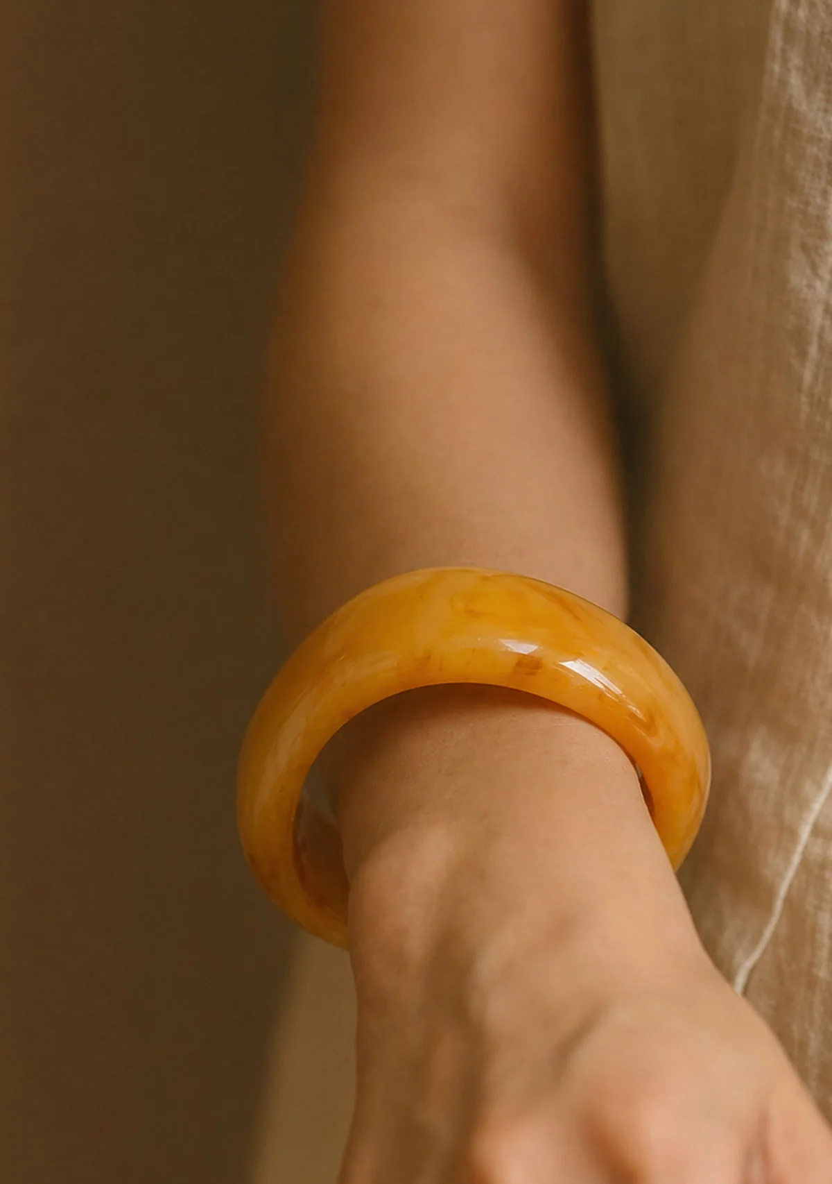 Large Marble Resin Bangle Bracelet - Image 2