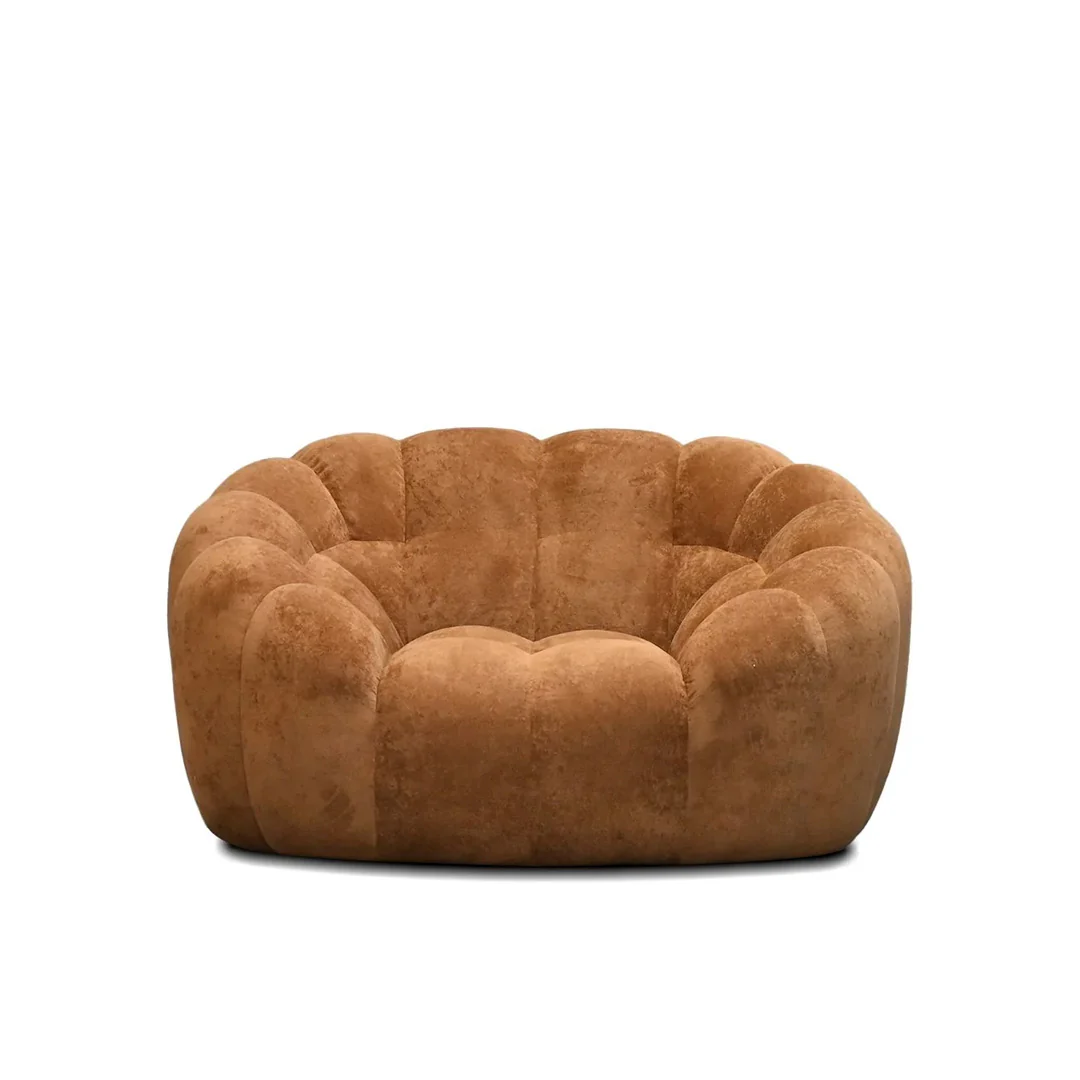 PUFFIN      Lounge Chair Toffee Chenille Fabric - Image 2