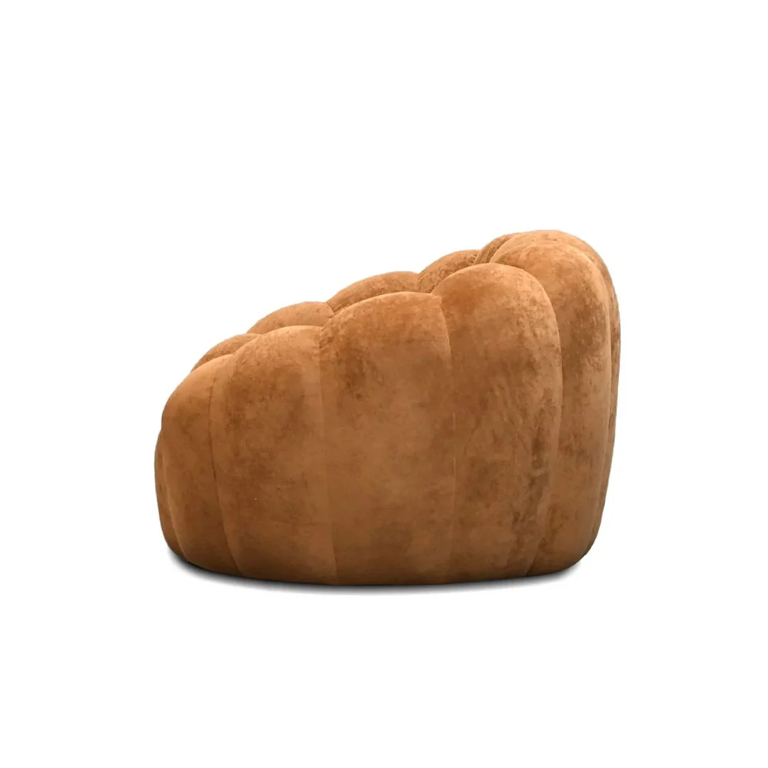 PUFFIN      Lounge Chair Toffee Chenille Fabric - Image 3