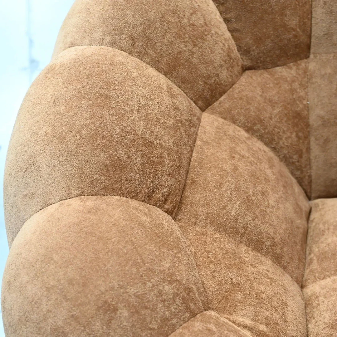 PUFFIN      Lounge Chair Toffee Chenille Fabric - Image 4