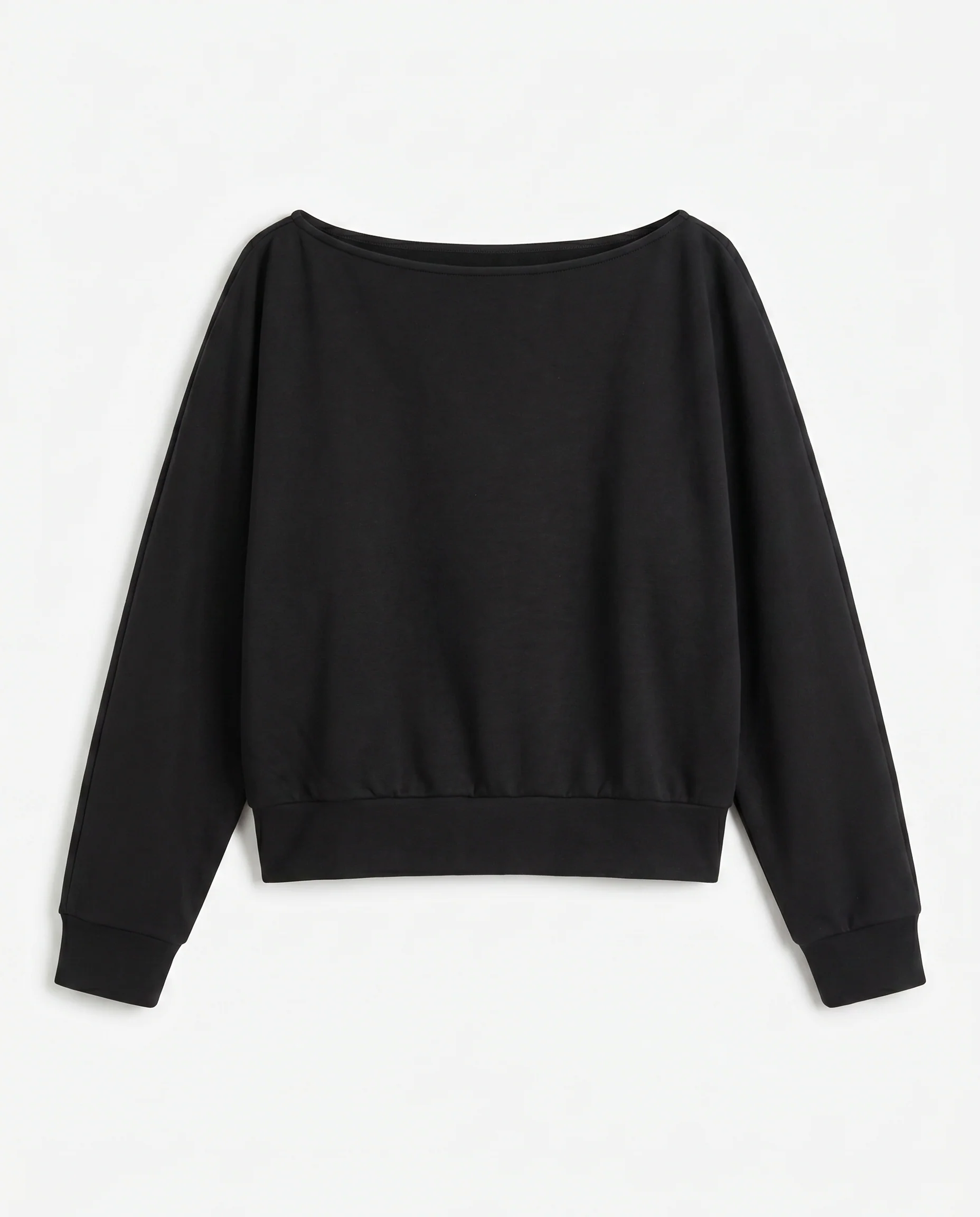 Long Sleeve Twist Hem Top Black - Image 5